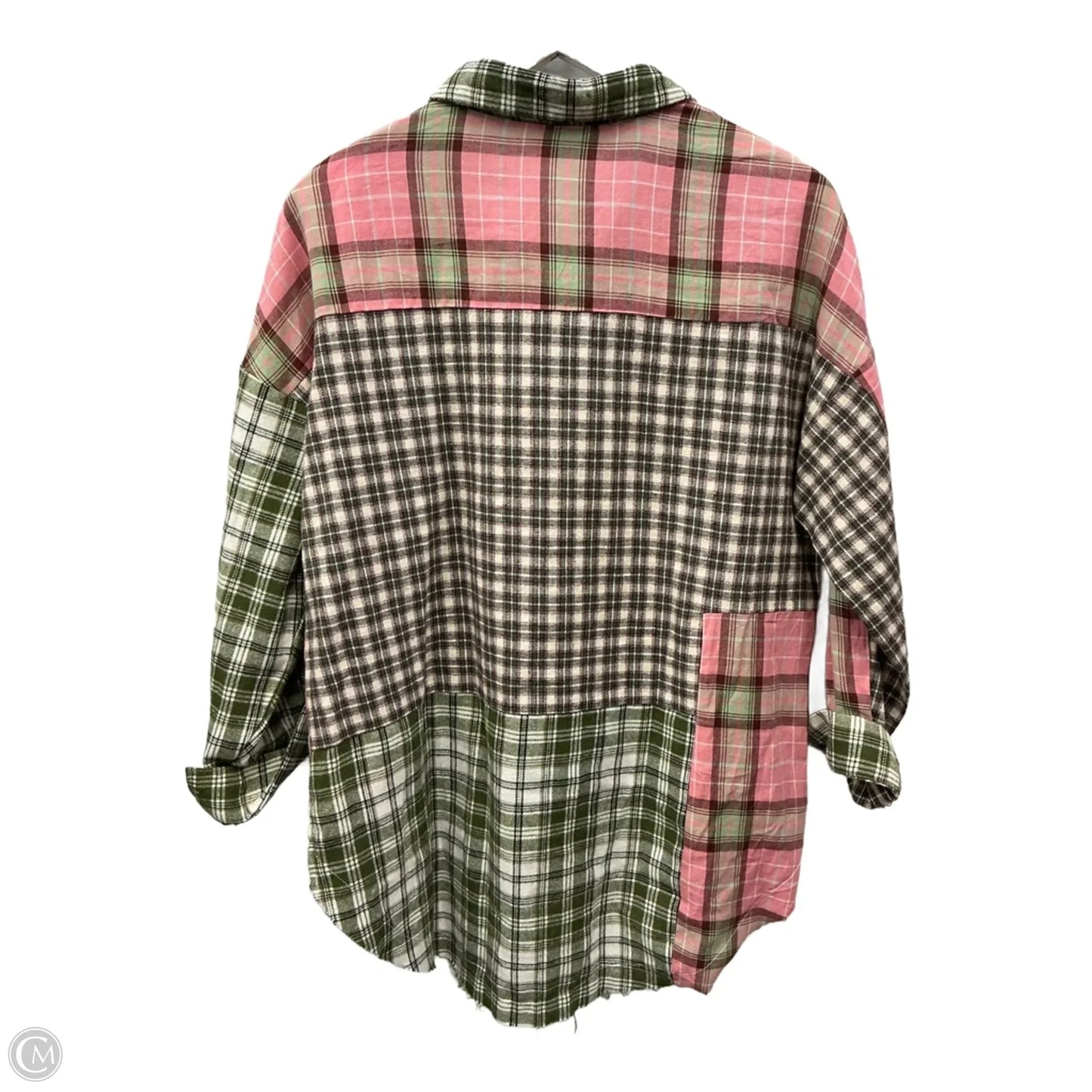 Top Long Sleeve By Clothes Mentor In Green & Pink, Size: S