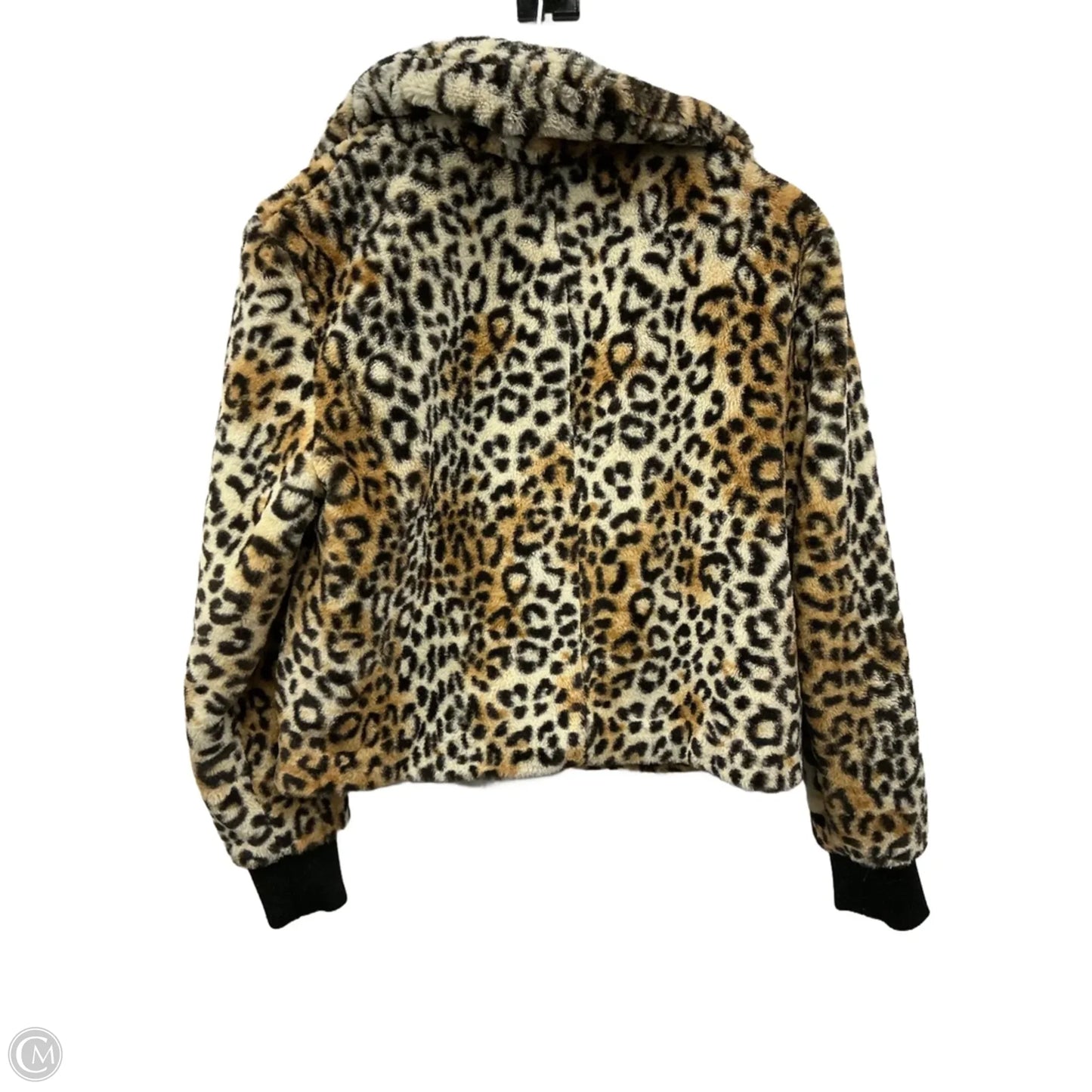 Jacket Faux Fur & Sherpa By Nine West In Animal Print, Size: M
