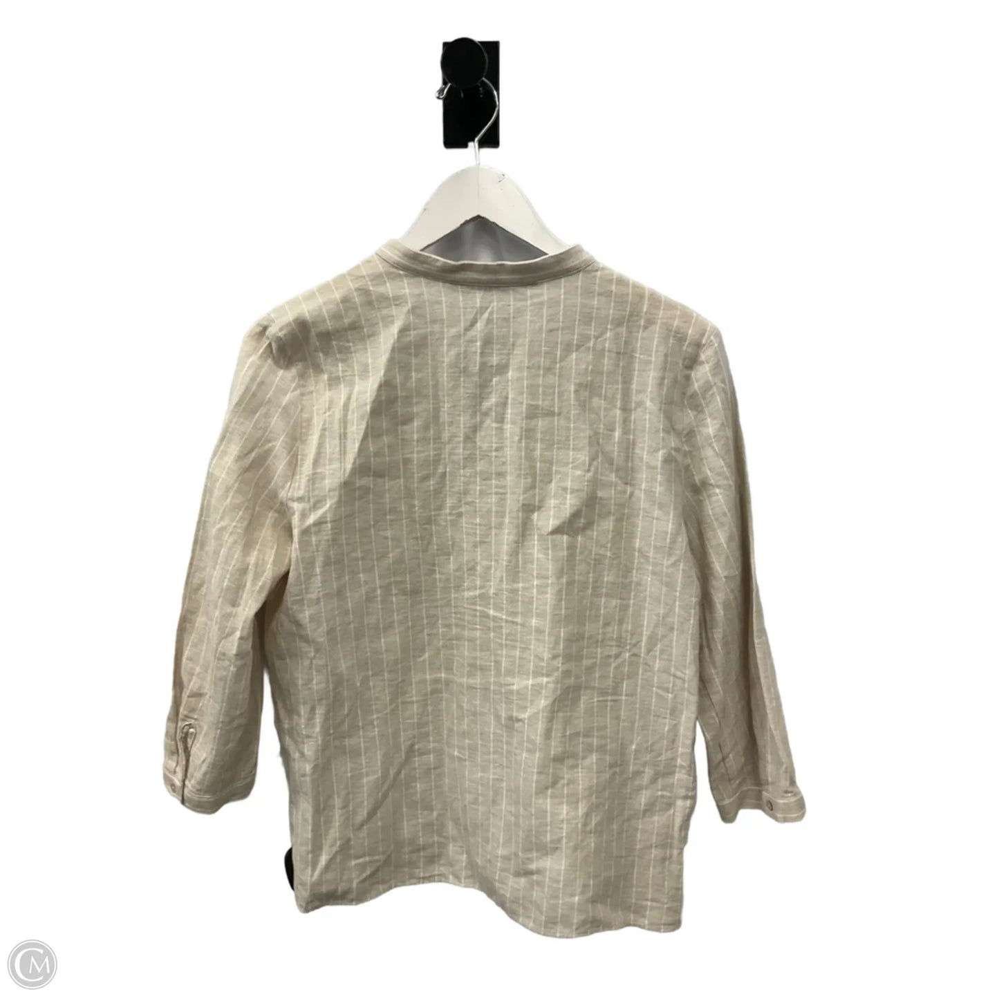 Top 3/4 Sleeve By Zara In Taupe, Size: M