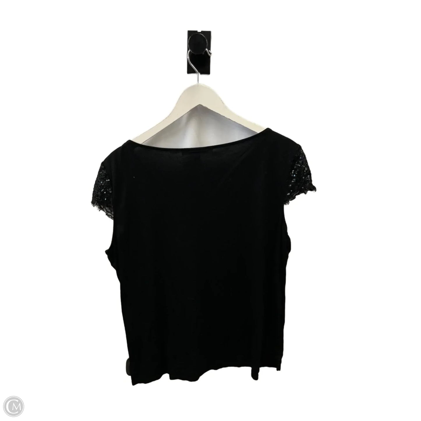 Top Short Sleeve By White House Black Market In Black, Size: Xl