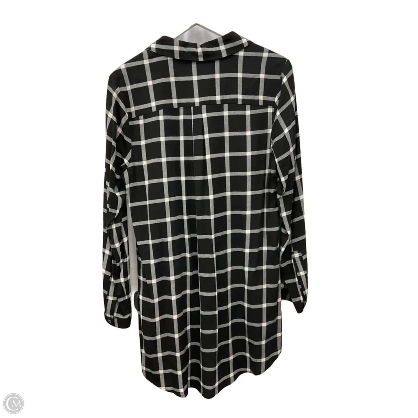 Top Long Sleeve By Dr2 In Plaid Pattern, Size: M