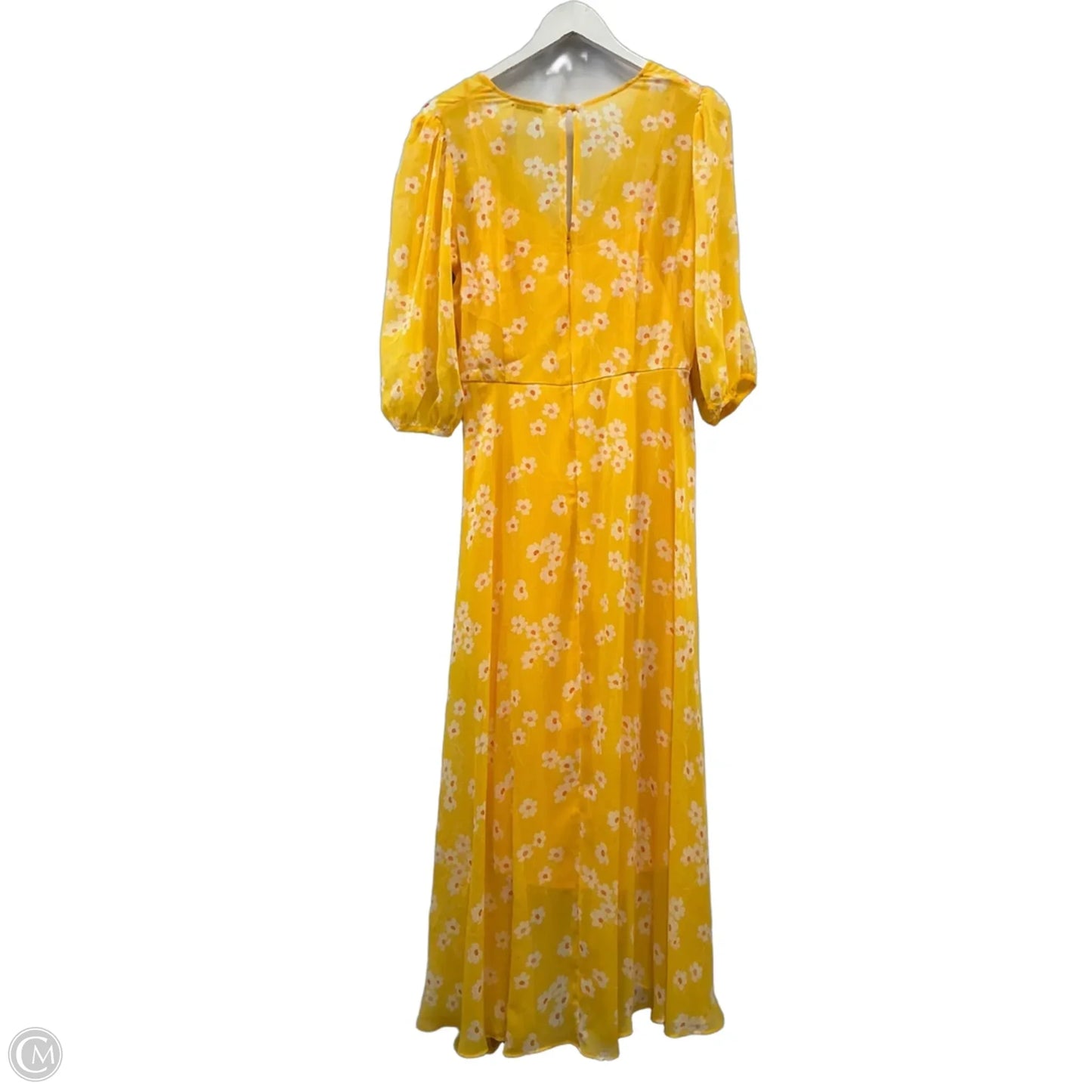 Dress Casual Maxi By Calvin Klein In Yellow, Size: M