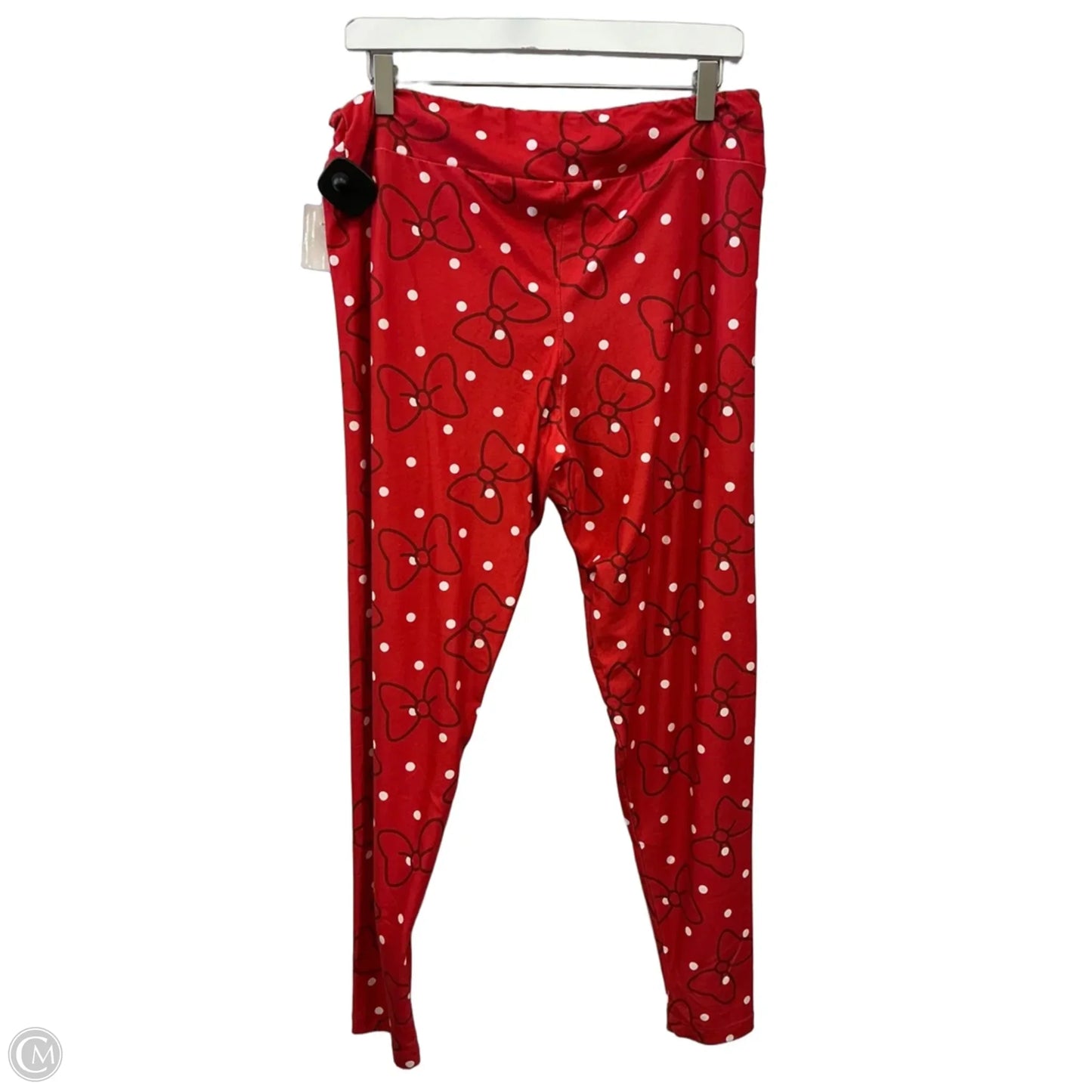 Athletic Leggings By Disney In Red, Size: Xl