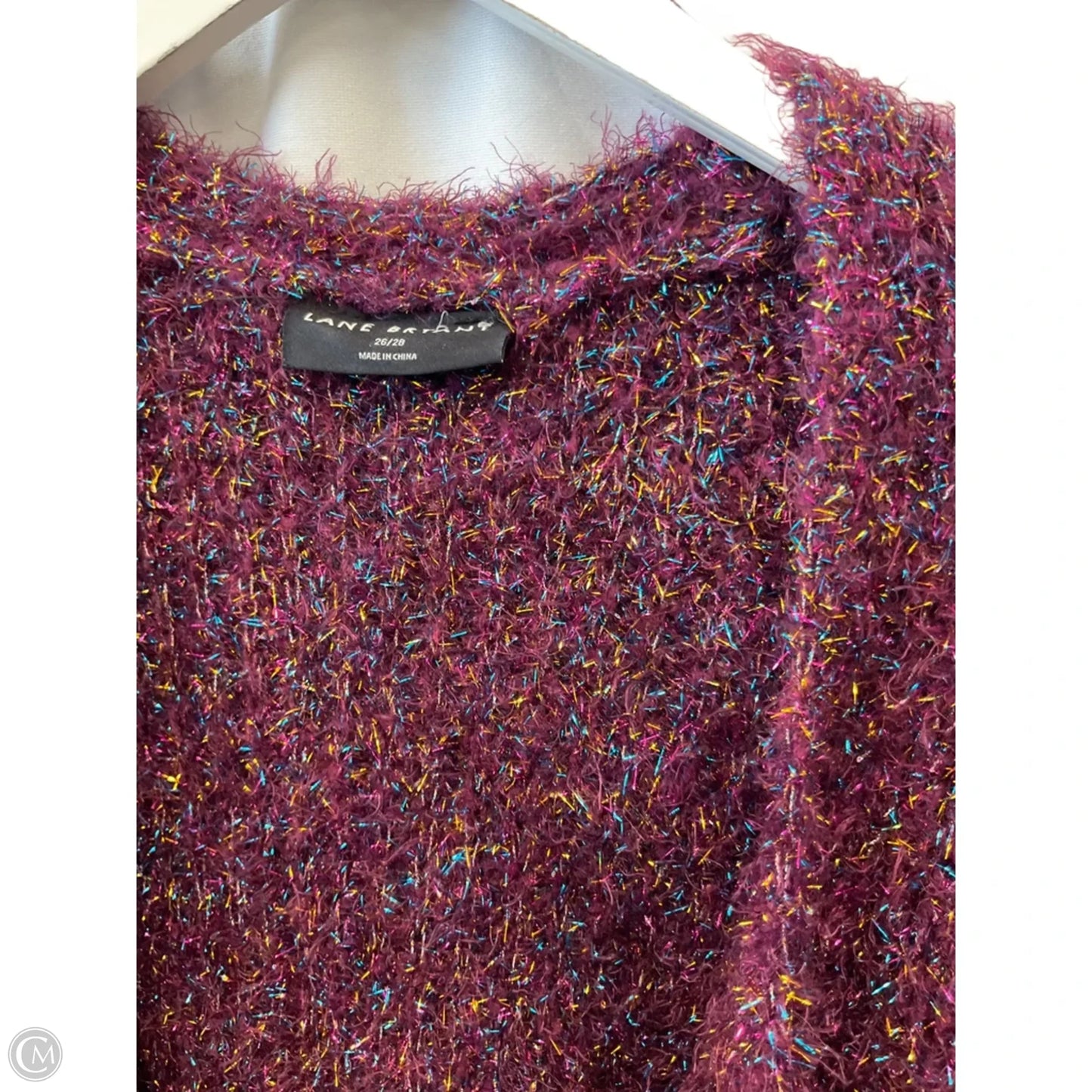 Sweater Cardigan By Lane Bryant In Purple, Size: 4x