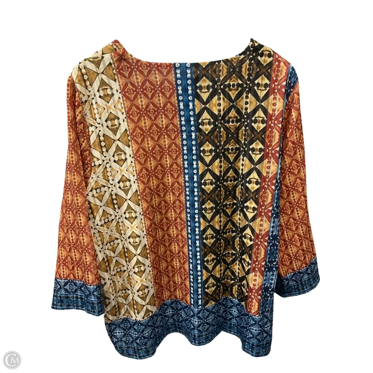 Top 3/4 Sleeve By Alfred Dunner In Orange, Size: 1x