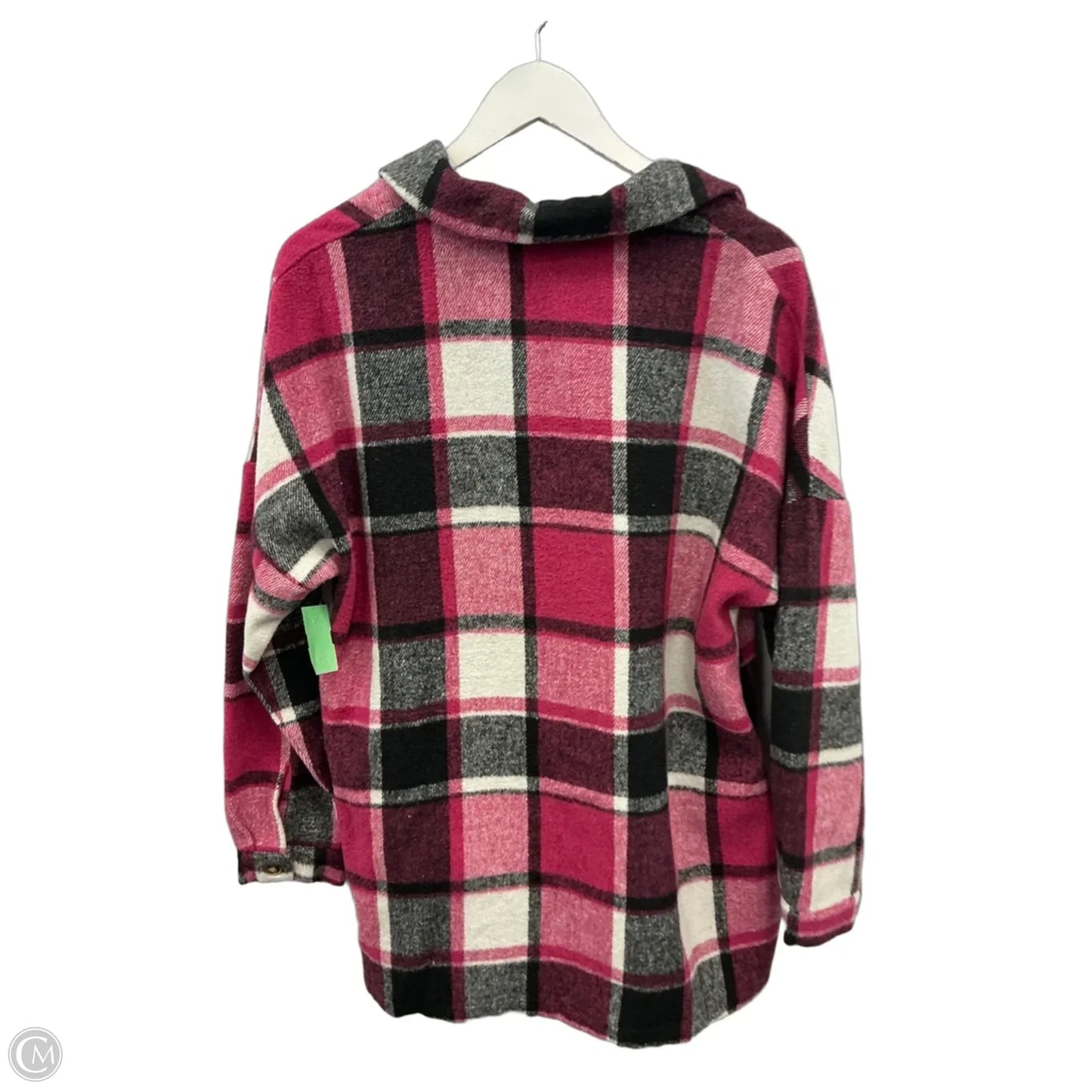 Jacket Shirt By Clothes Mentor In Pink, Size: M