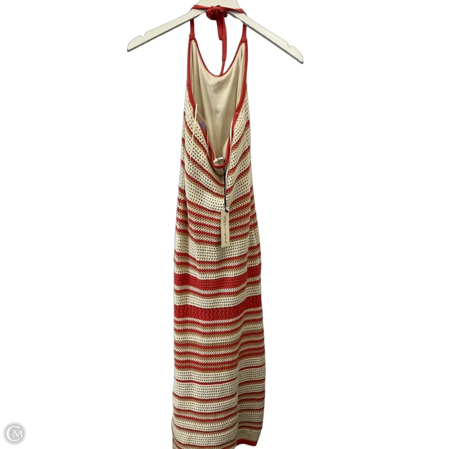 Dress Casual Midi By Freshman In Orange & Tan, Size: S