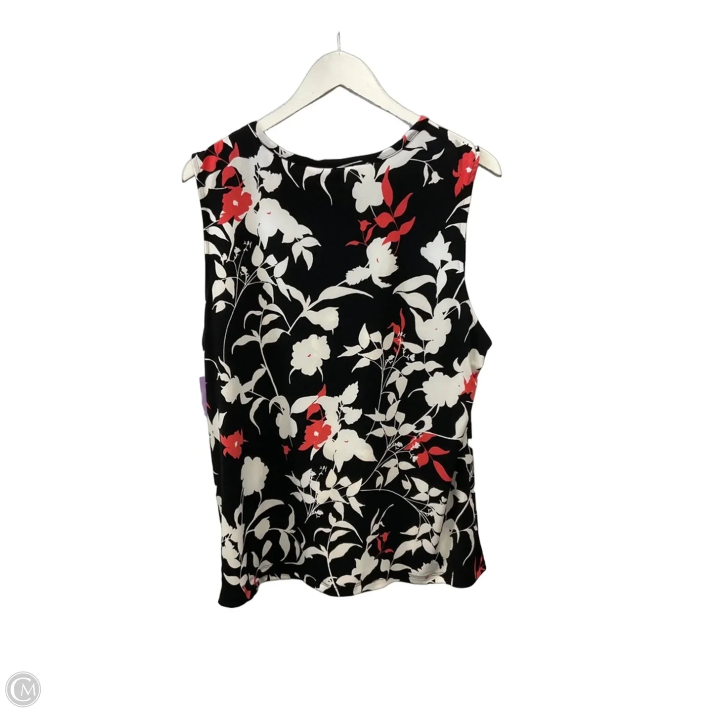 Top Sleeveless By Liz Claiborne In Floral Print, Size: Xl