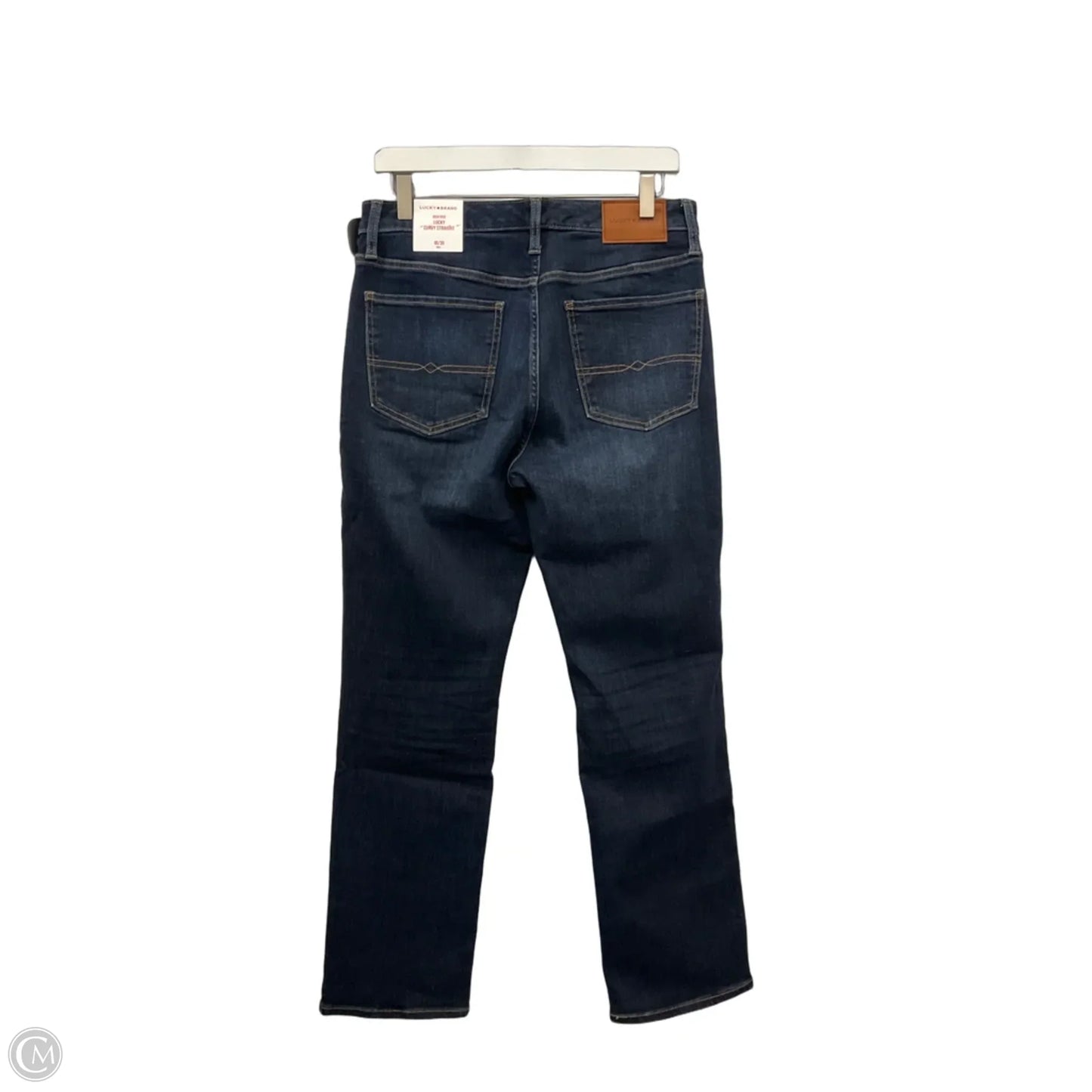 Jeans Straight By Lucky Brand In Blue Denim, Size: 10