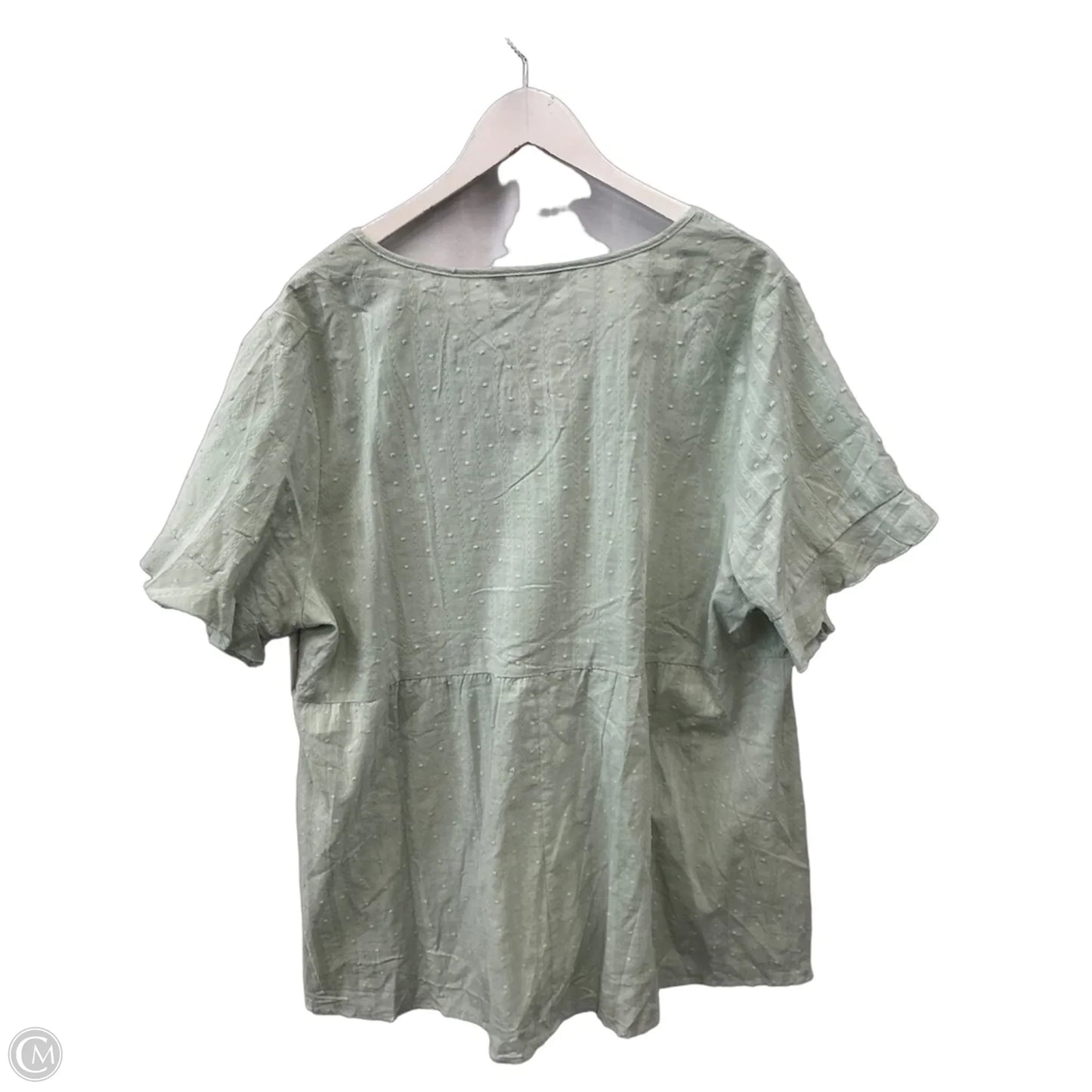 Top Short Sleeve By Bloomchic In Green, Size: 1x