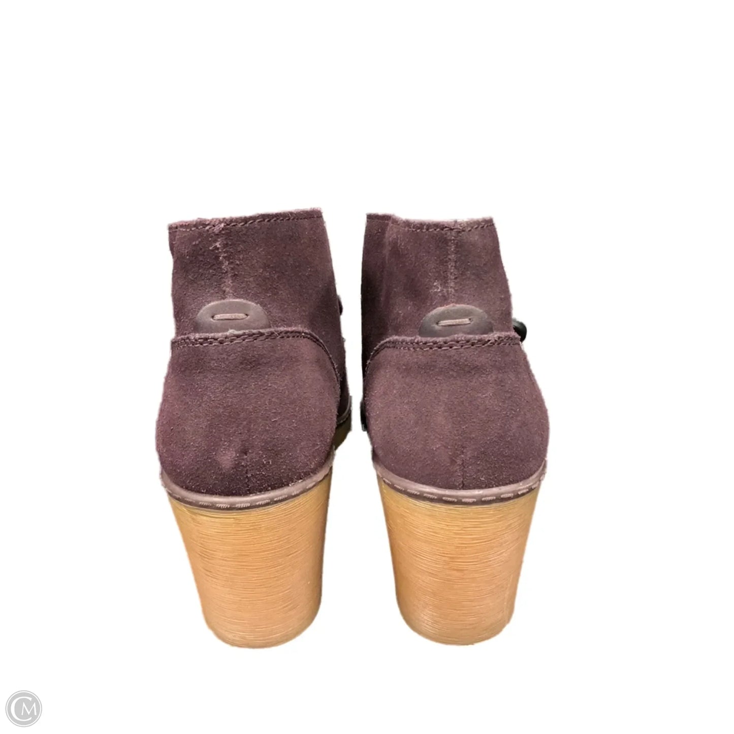 Boots Ankle Heels By Clarks In Purple, Size: 6.5