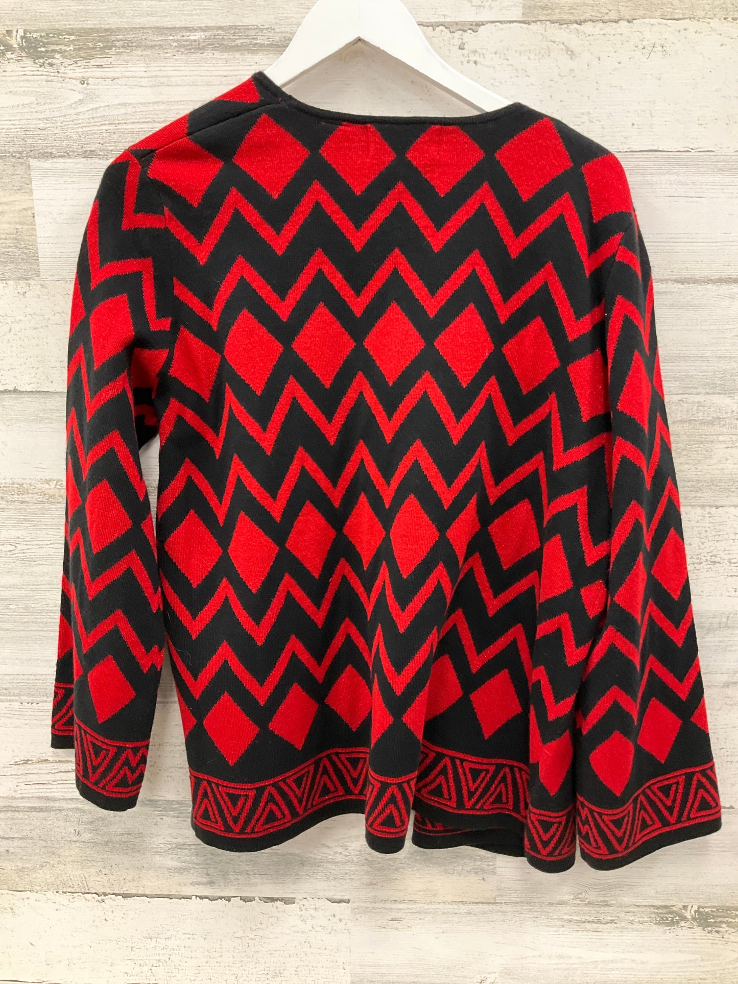 Sweater Cardigan By Alfred Dunner In Red, Size: L