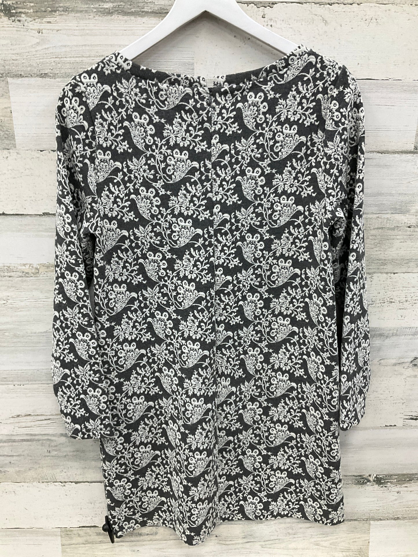 Dress Casual Midi By Loft In Grey & White, Size: S