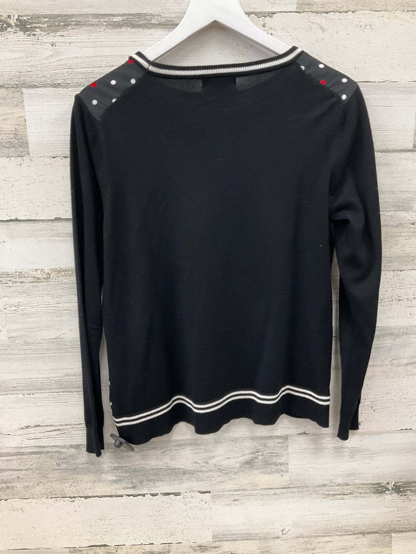Top Long Sleeve By Liz Claiborne In Black & Red, Size: M