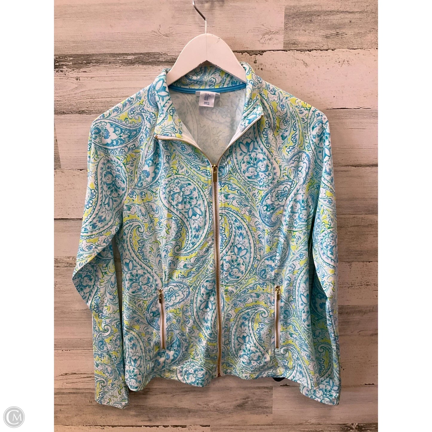 Athletic Jacket By Sigrid Olsen In Aqua, Size: M