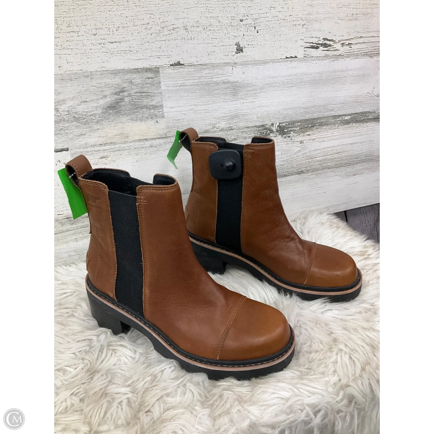 Boots Ankle Heels By Sorel In Brown, Size: 10