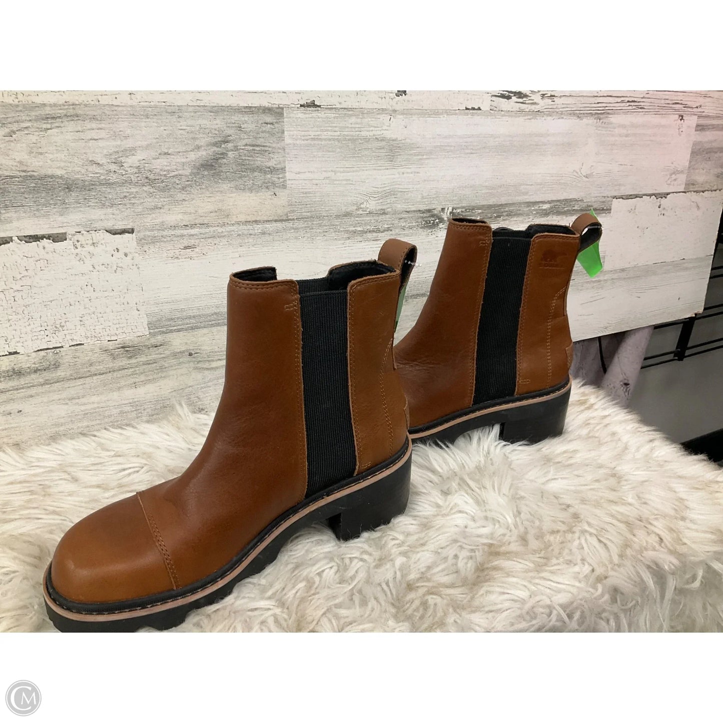 Boots Ankle Heels By Sorel In Brown, Size: 10