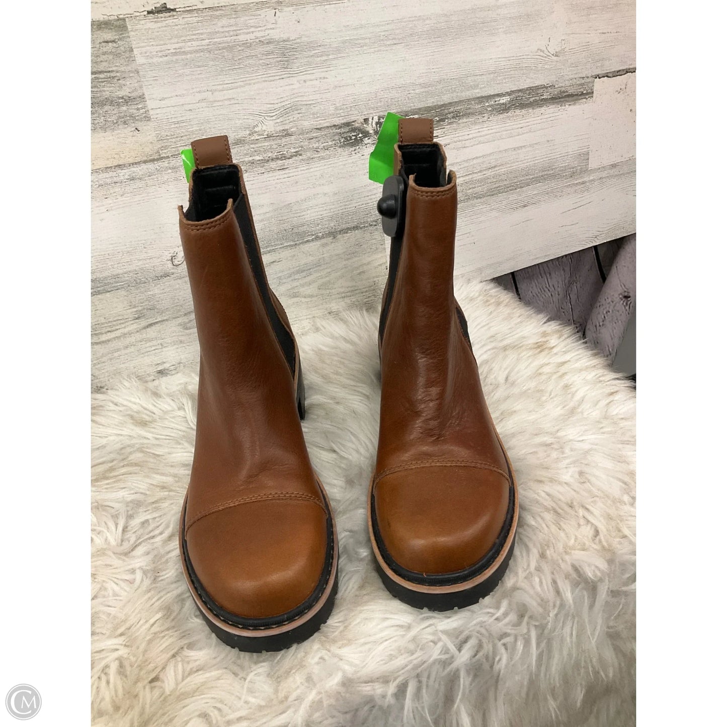 Boots Ankle Heels By Sorel In Brown, Size: 10