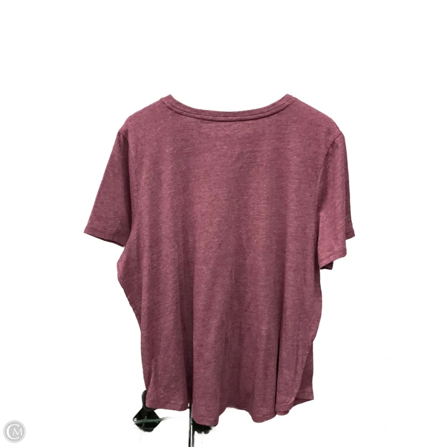 Top Short Sleeve By Maurices In Maroon, Size: Xxl
