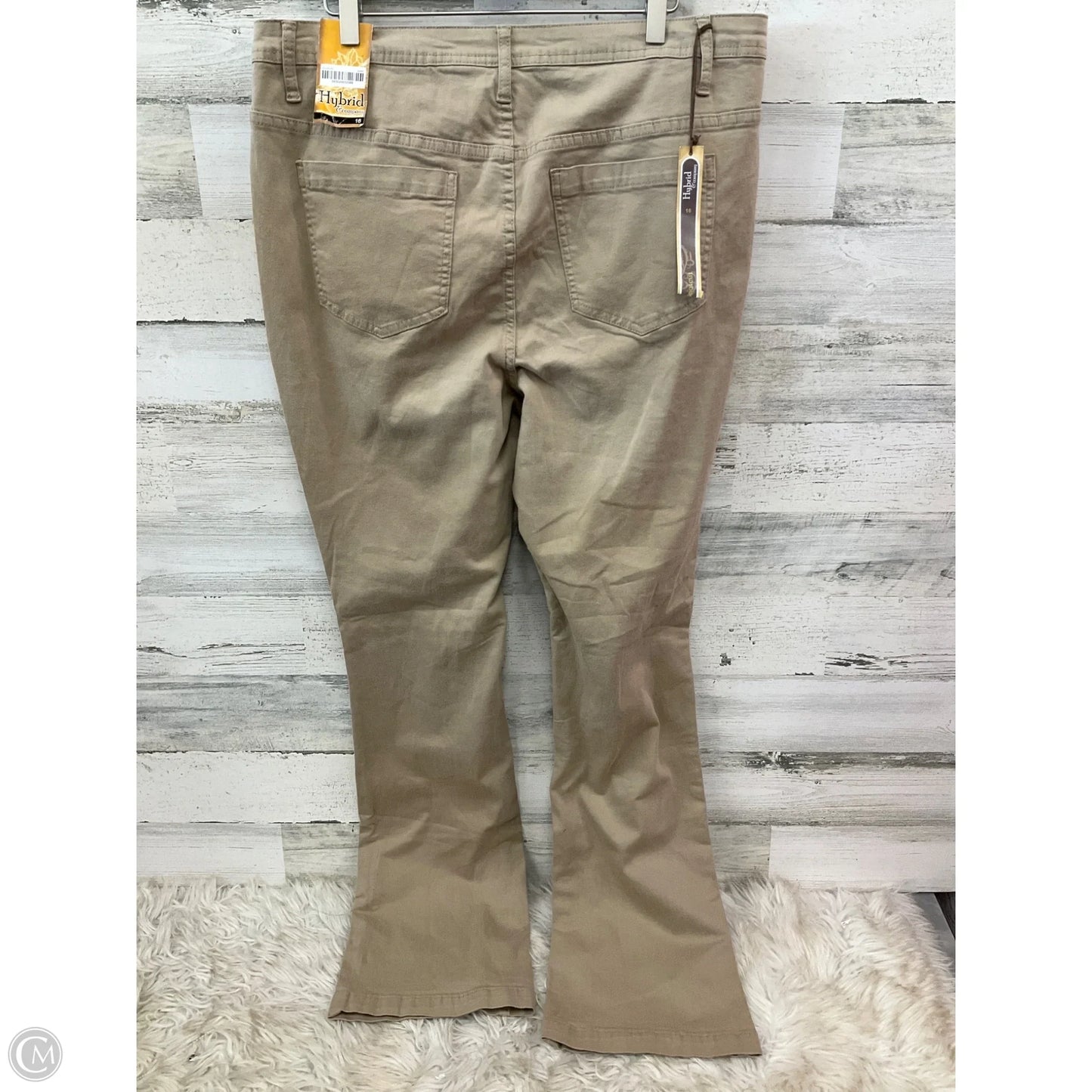 Jeans Flared By Clothes Mentor In Beige, Size: 16