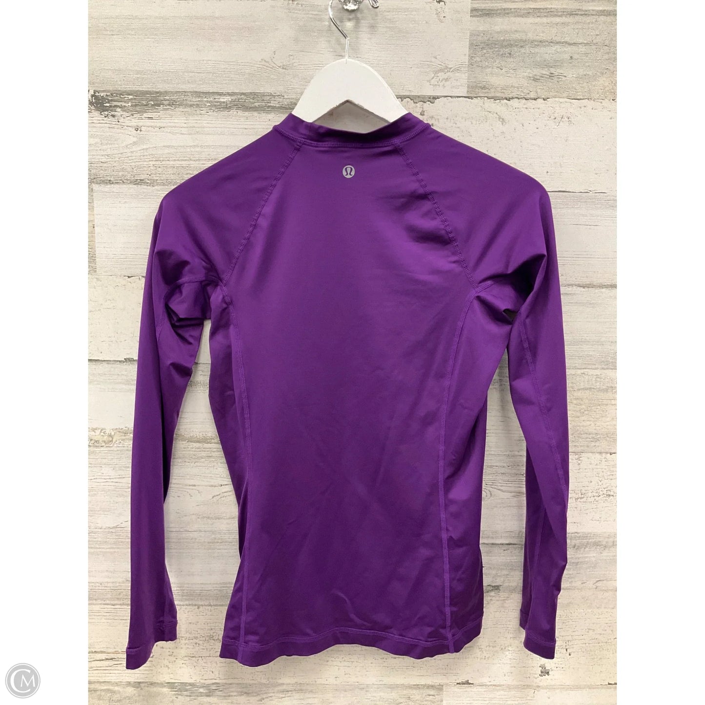 Athletic Top Long Sleeve Collar By Lululemon In Purple, Size: 8