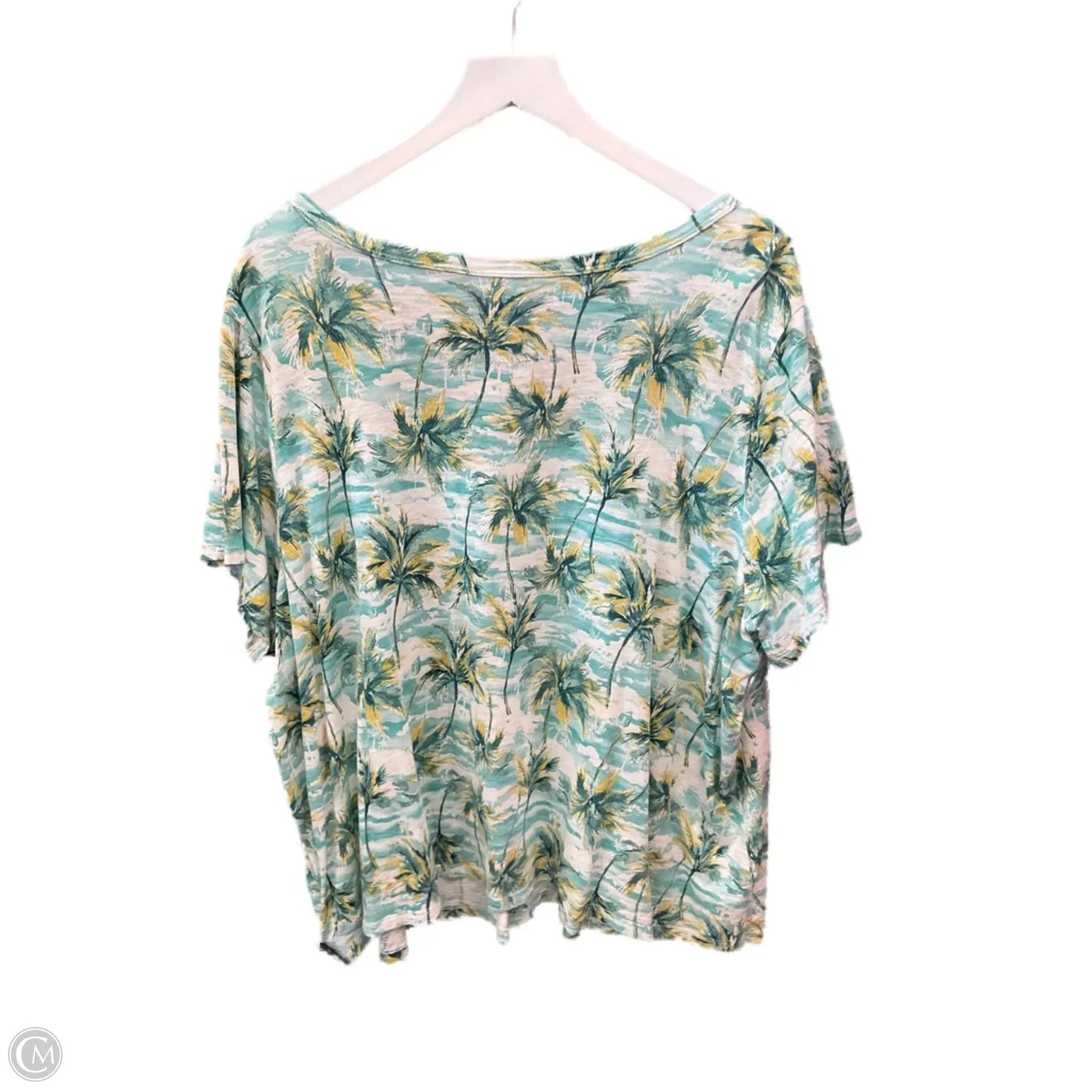 Top Short Sleeve By Clothes Mentor In Aqua, Size: 3x