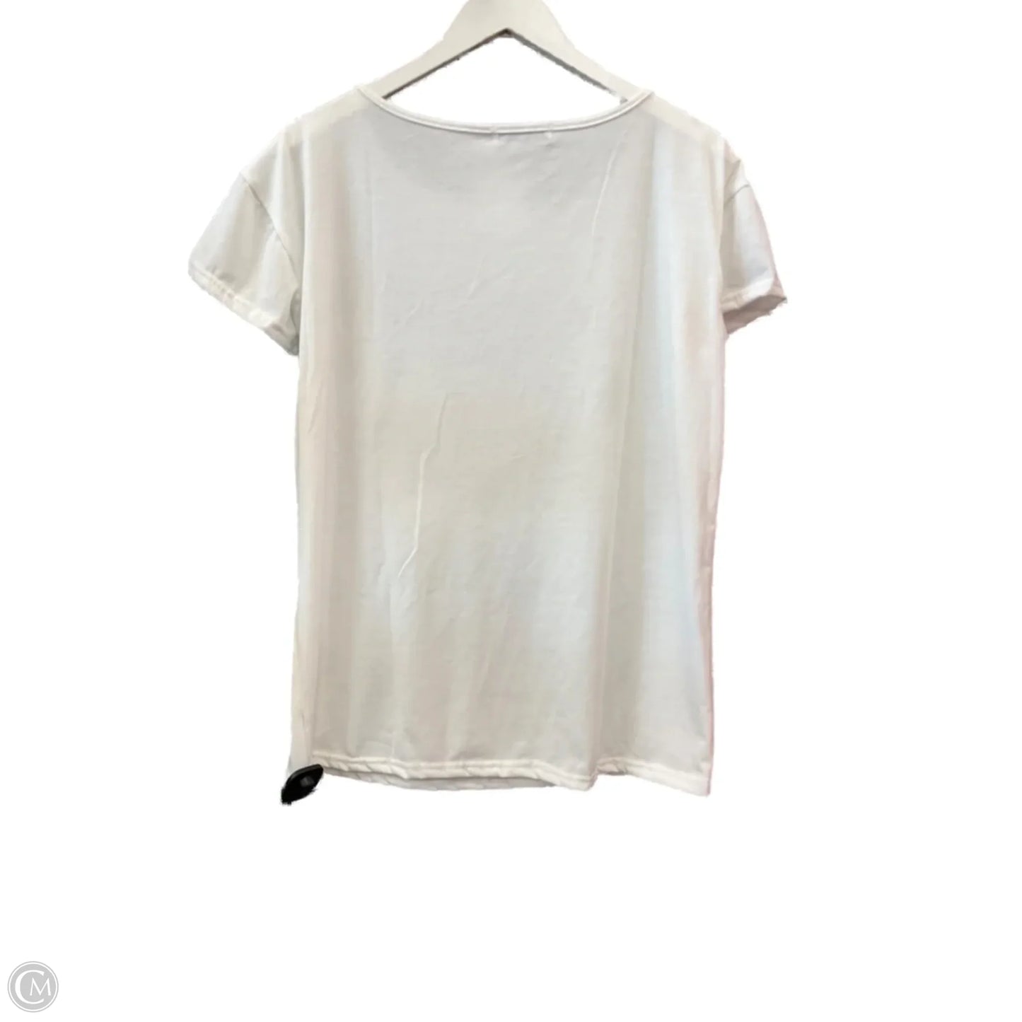 Top Short Sleeve By Clothes Mentor In White, Size: L