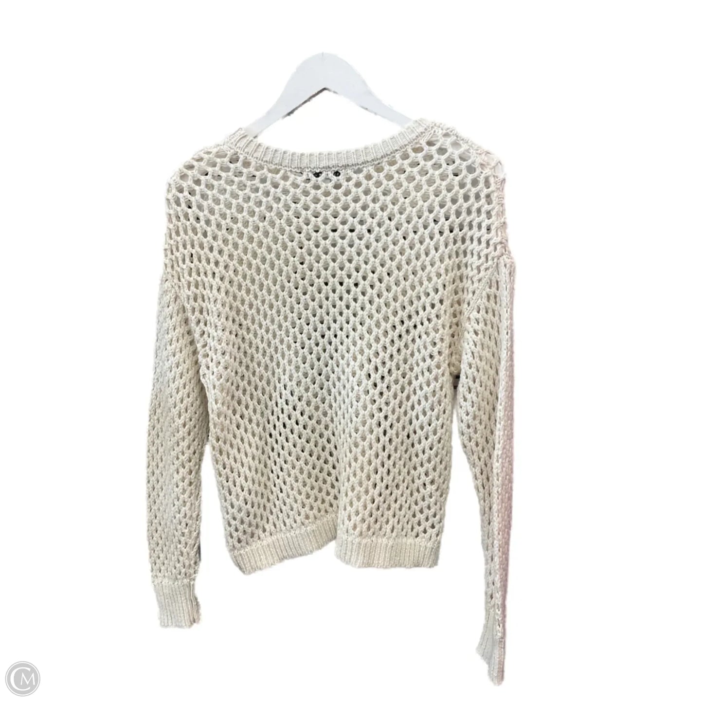 Top Long Sleeve By Clothes Mentor In White, Size: S