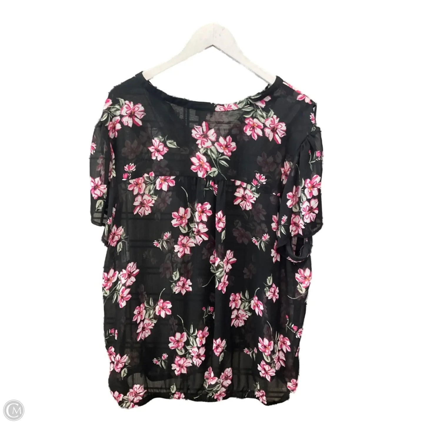 Top Short Sleeve By Torrid In Black, Size: 3x