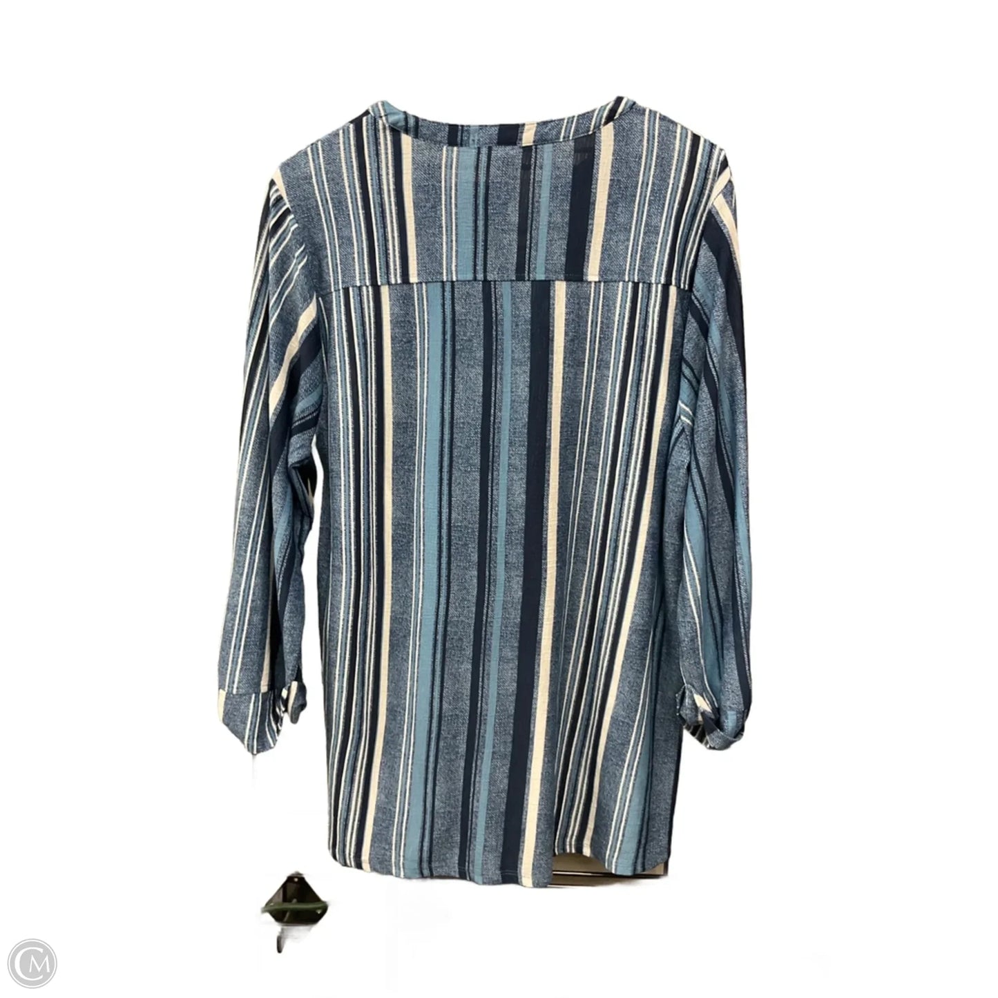 Top 3/4 Sleeve By Cocomo In Blue, Size: 2x