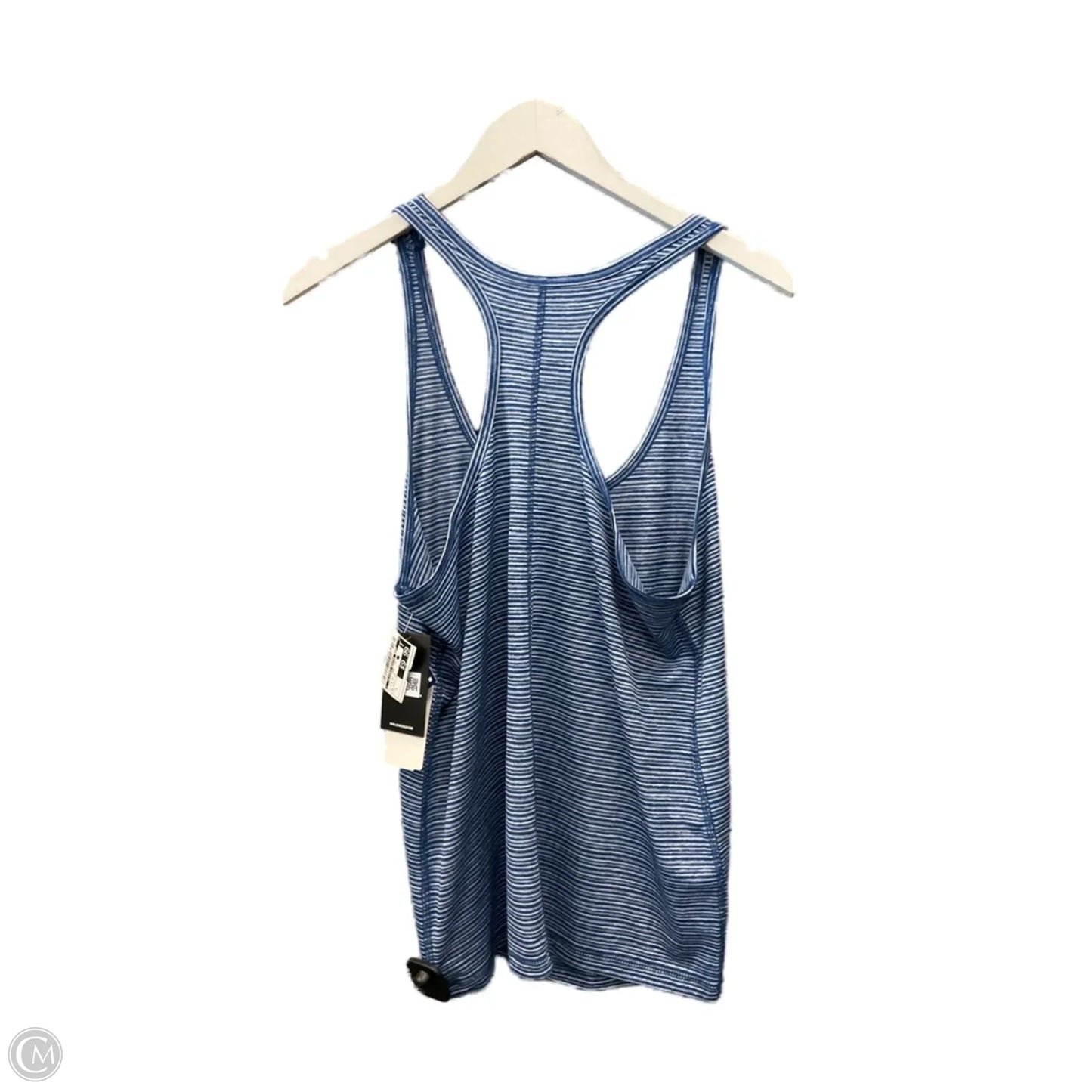 Athletic Tank Top By Clothes Mentor In Blue & White, Size: L