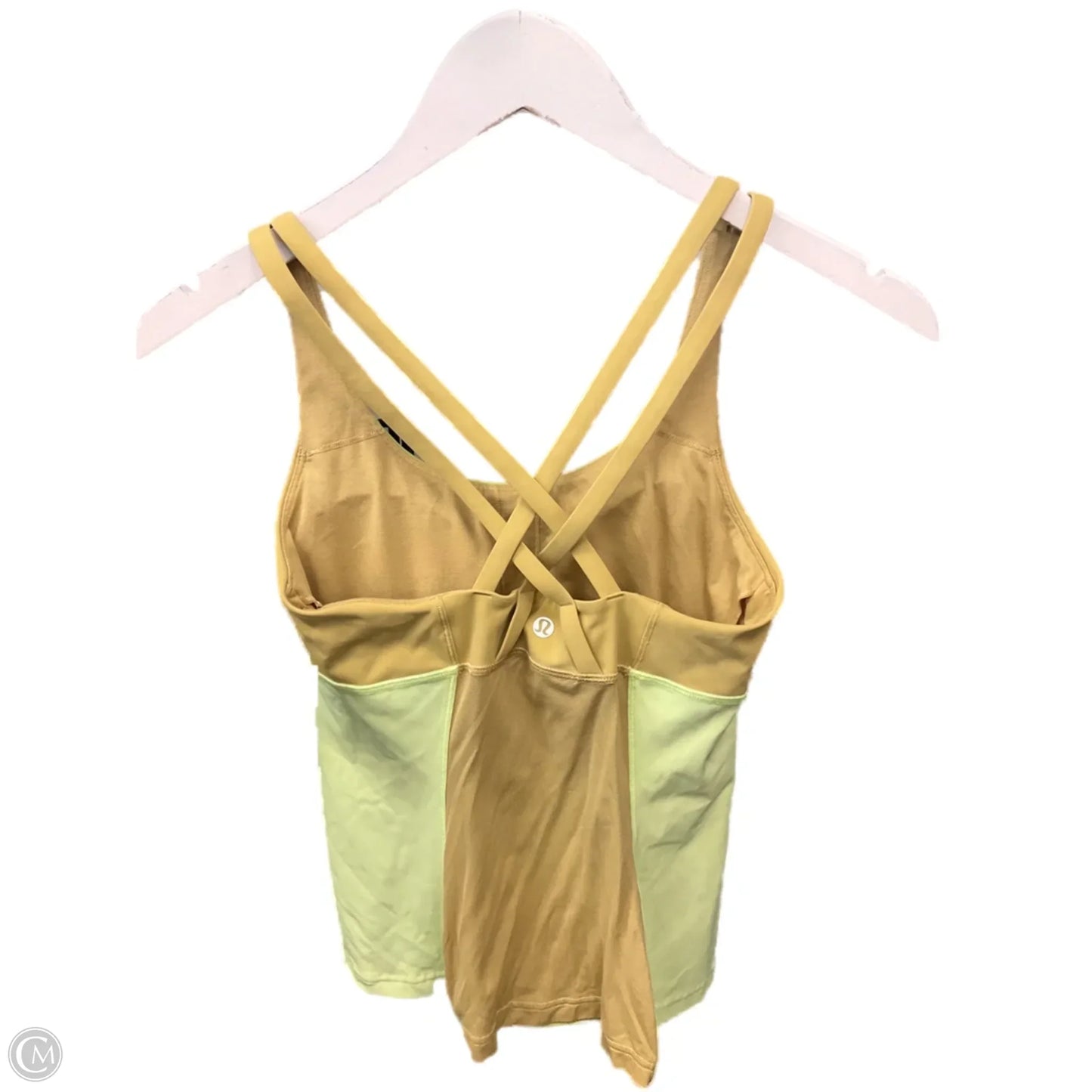 Athletic Tank Top By Lululemon In Yellow, Size: 6