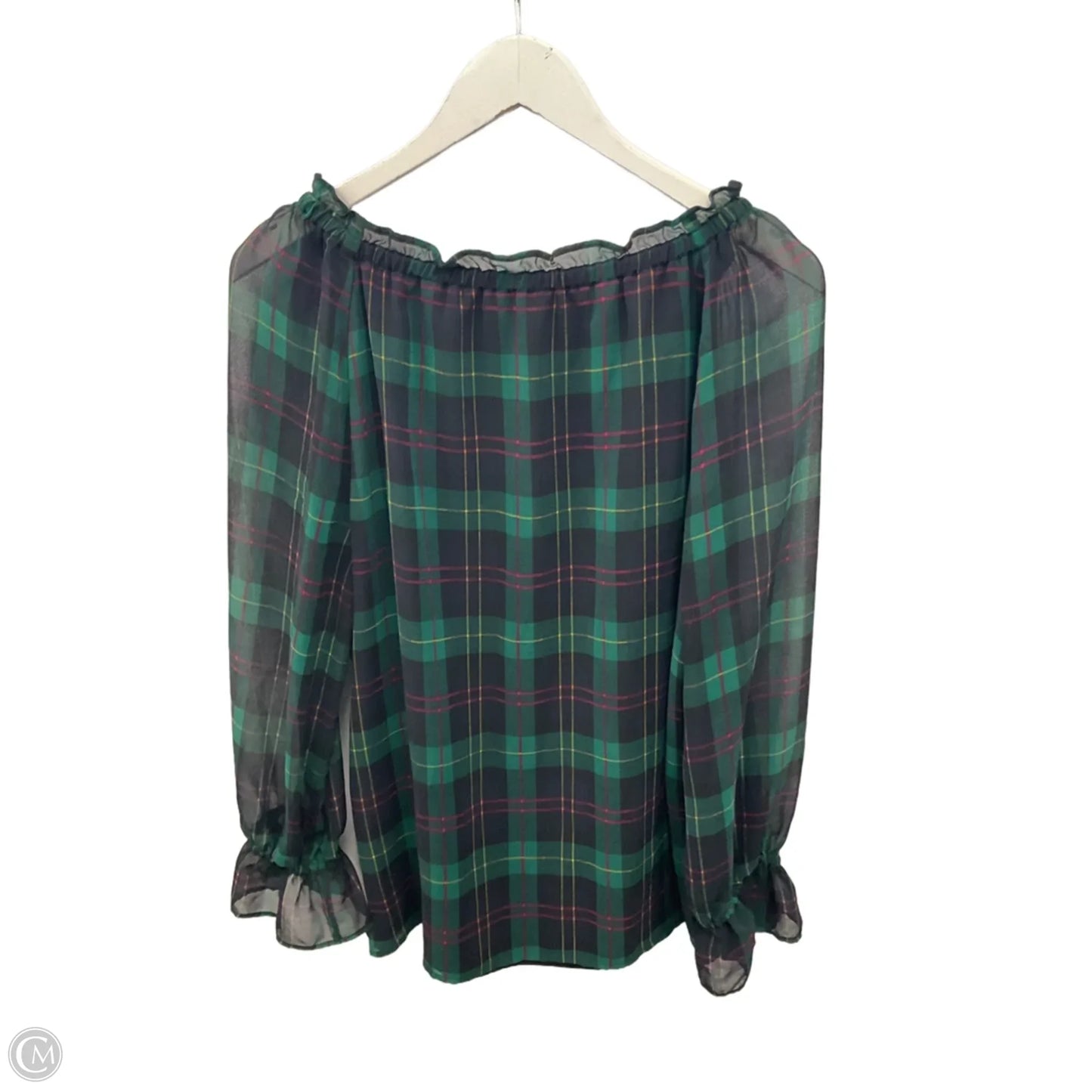 Top Long Sleeve By Talbots In Green, Size: M