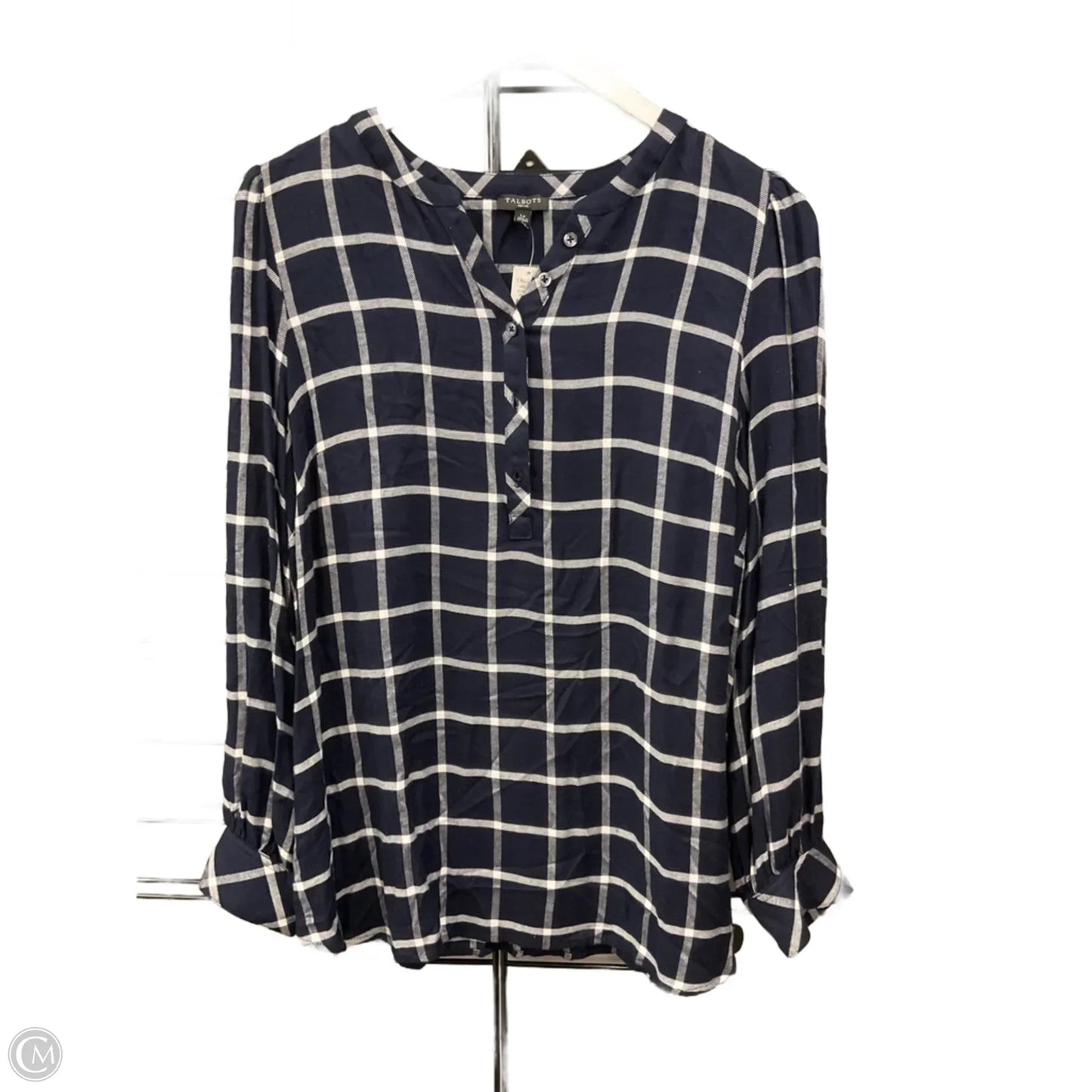 Top Long Sleeve By Talbots In Blue, Size: L