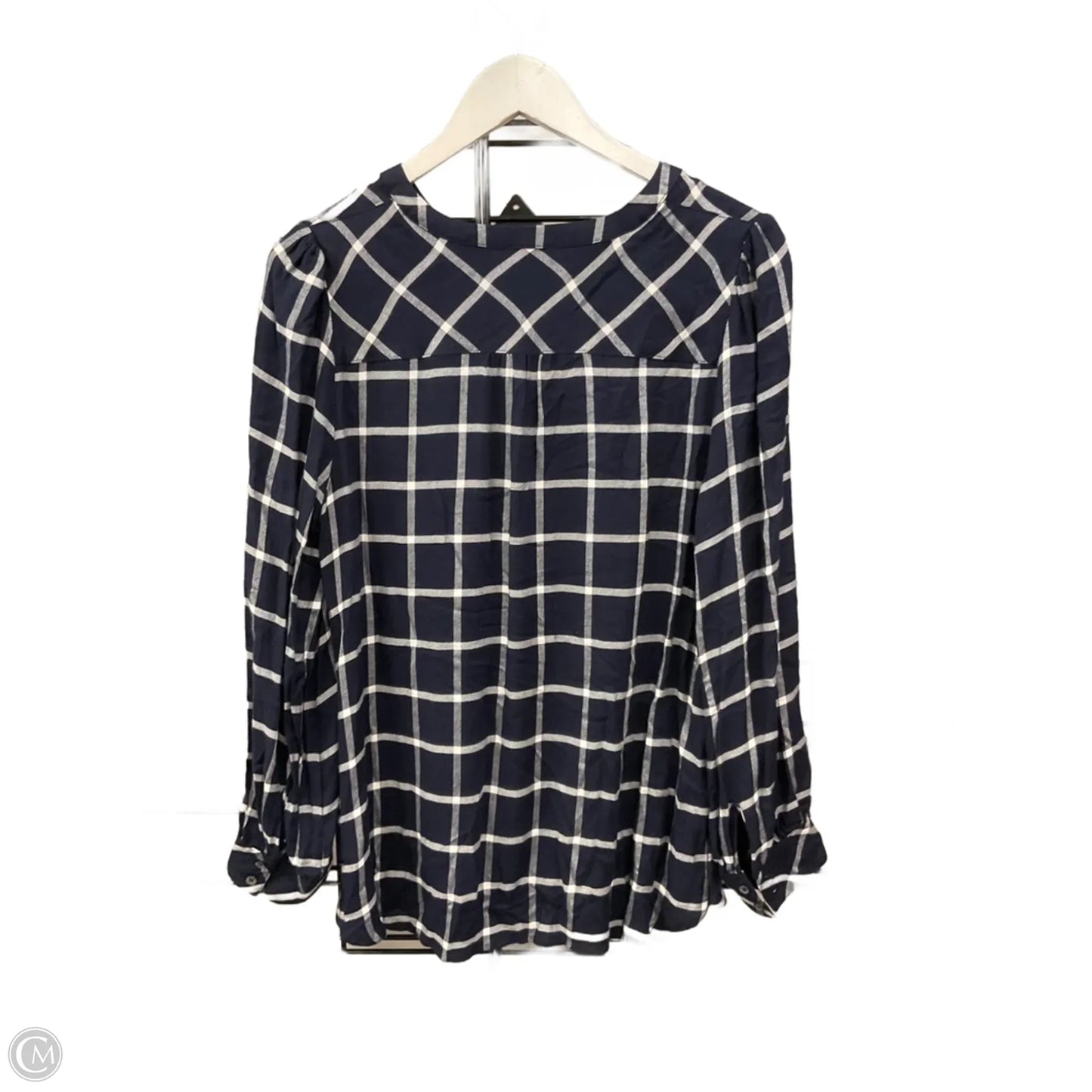 Top Long Sleeve By Talbots In Blue, Size: L