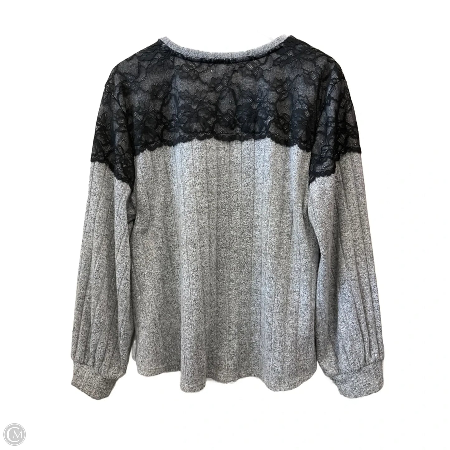Top Long Sleeve By Maurices In Grey, Size: 1x