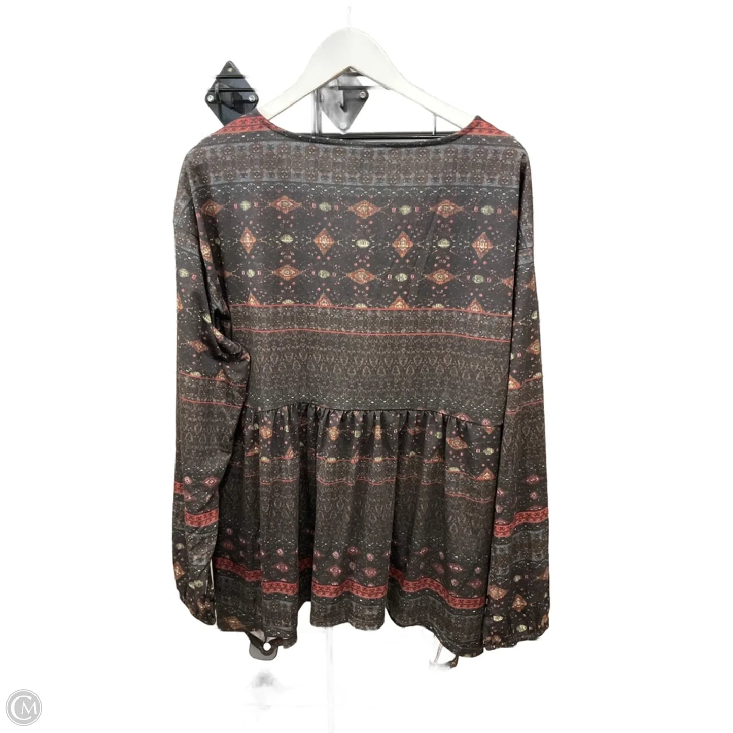 Top Long Sleeve By Maurices In Brown, Size: Xxl