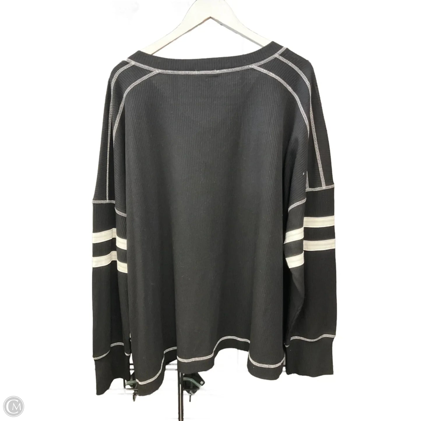 Top Long Sleeve By Oddi In Black, Size: 1x