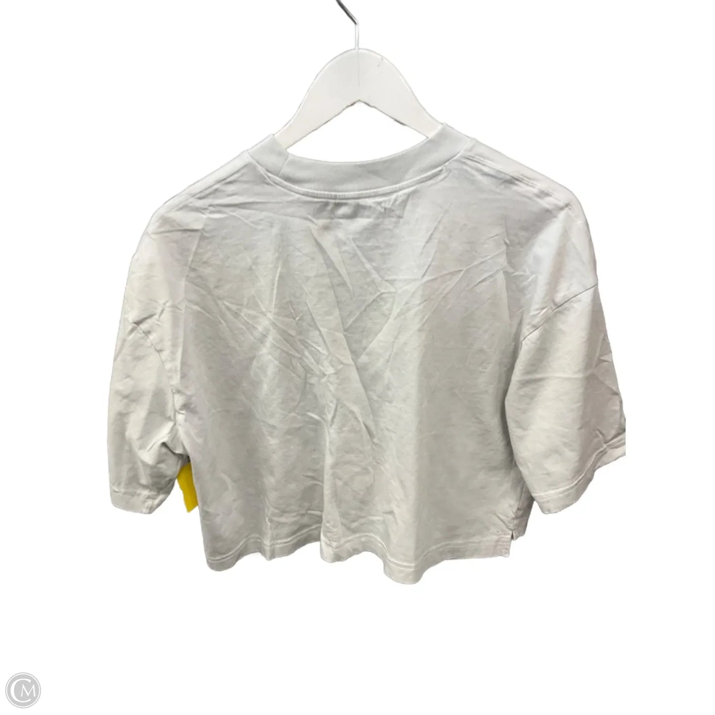 Athletic Top Short Sleeve By New Balance In Grey, Size: M