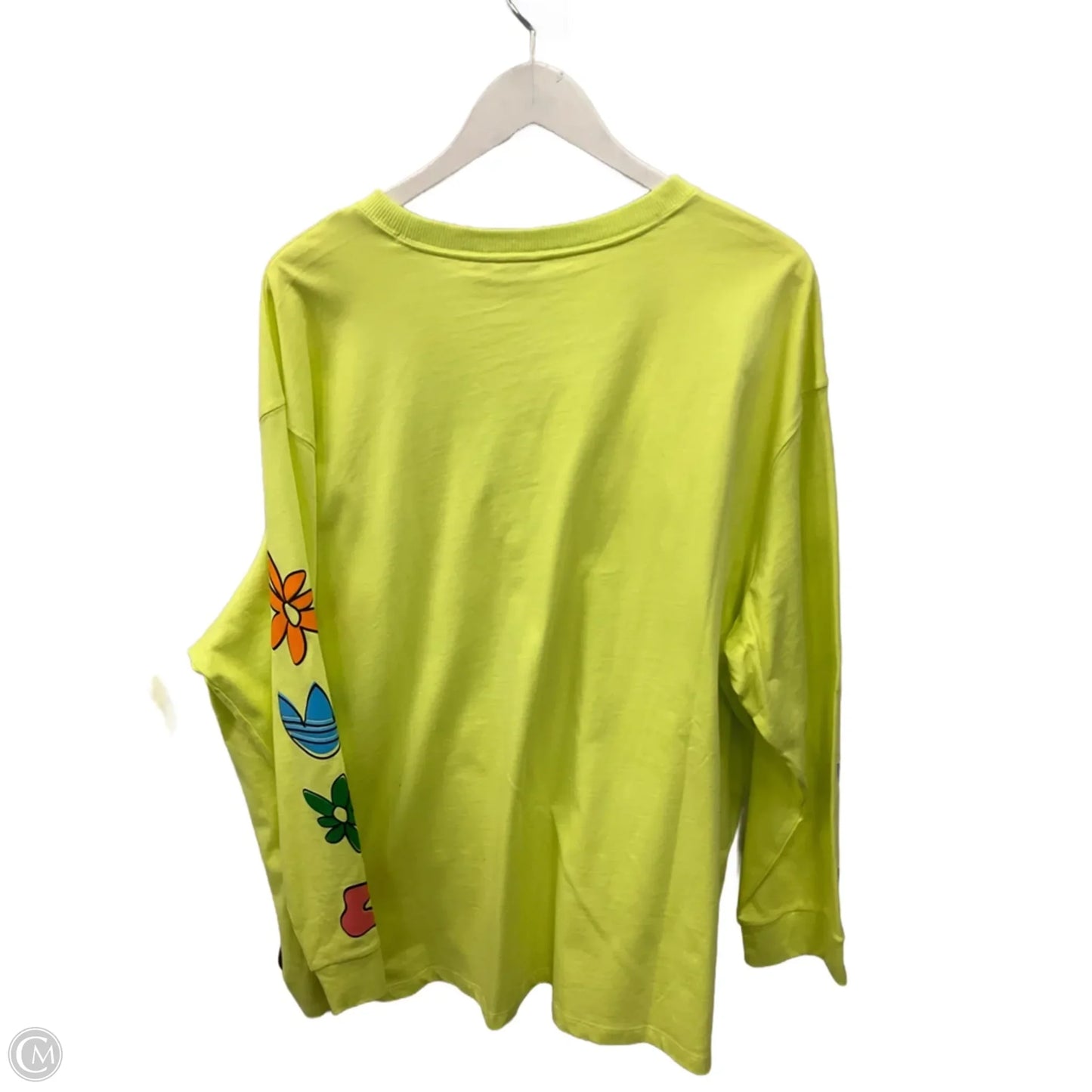Top Long Sleeve By Adidas In Yellow, Size: 3x