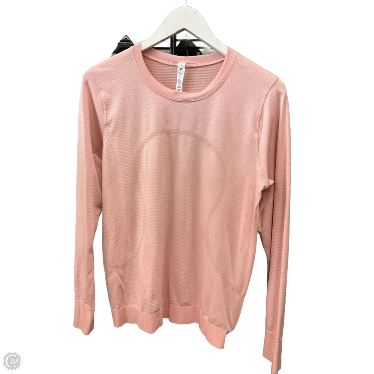 Athletic Top Long Sleeve Crewneck By Lululemon In Pink, Size: 8