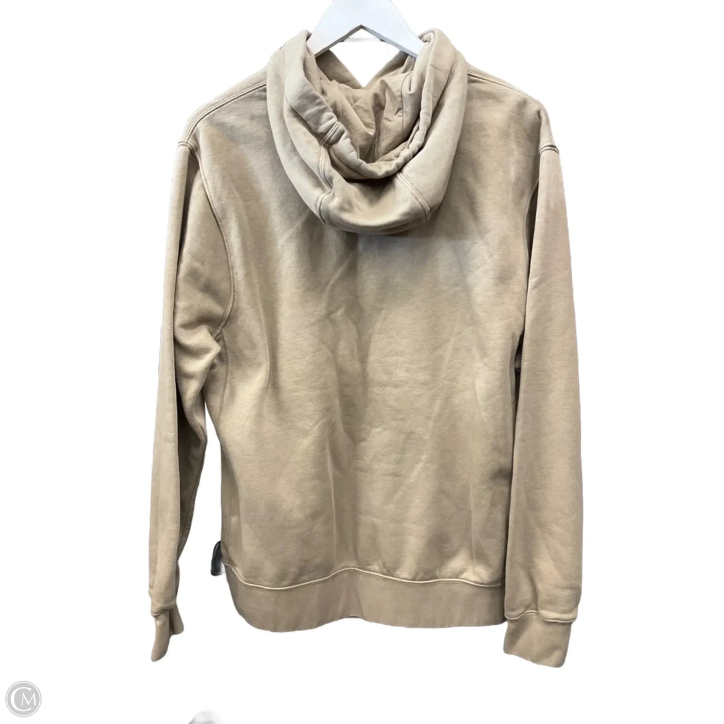 Sweatshirt Hoodie By Nike Apparel In Tan, Size: M