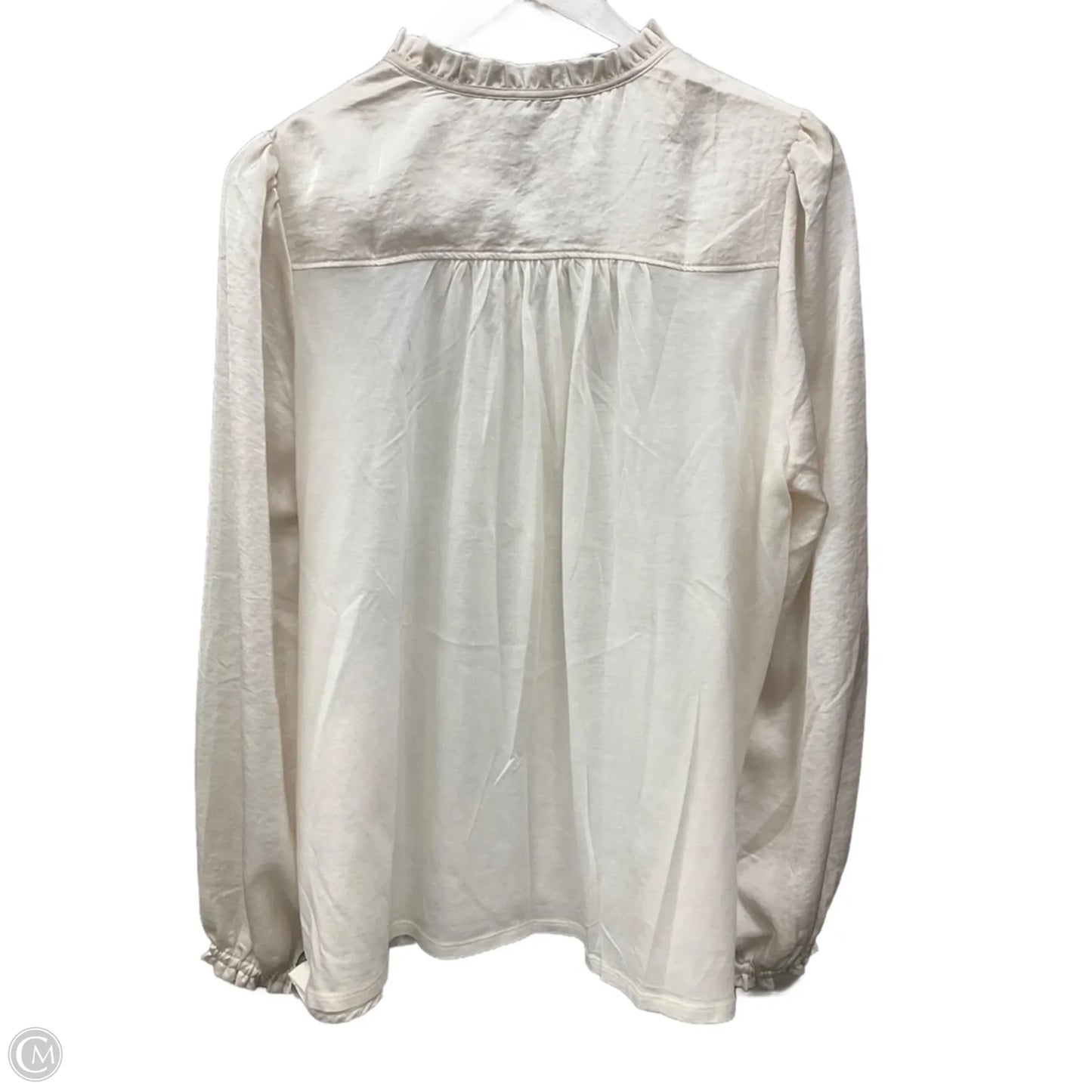 Top Long Sleeve By Loft In Cream, Size: L