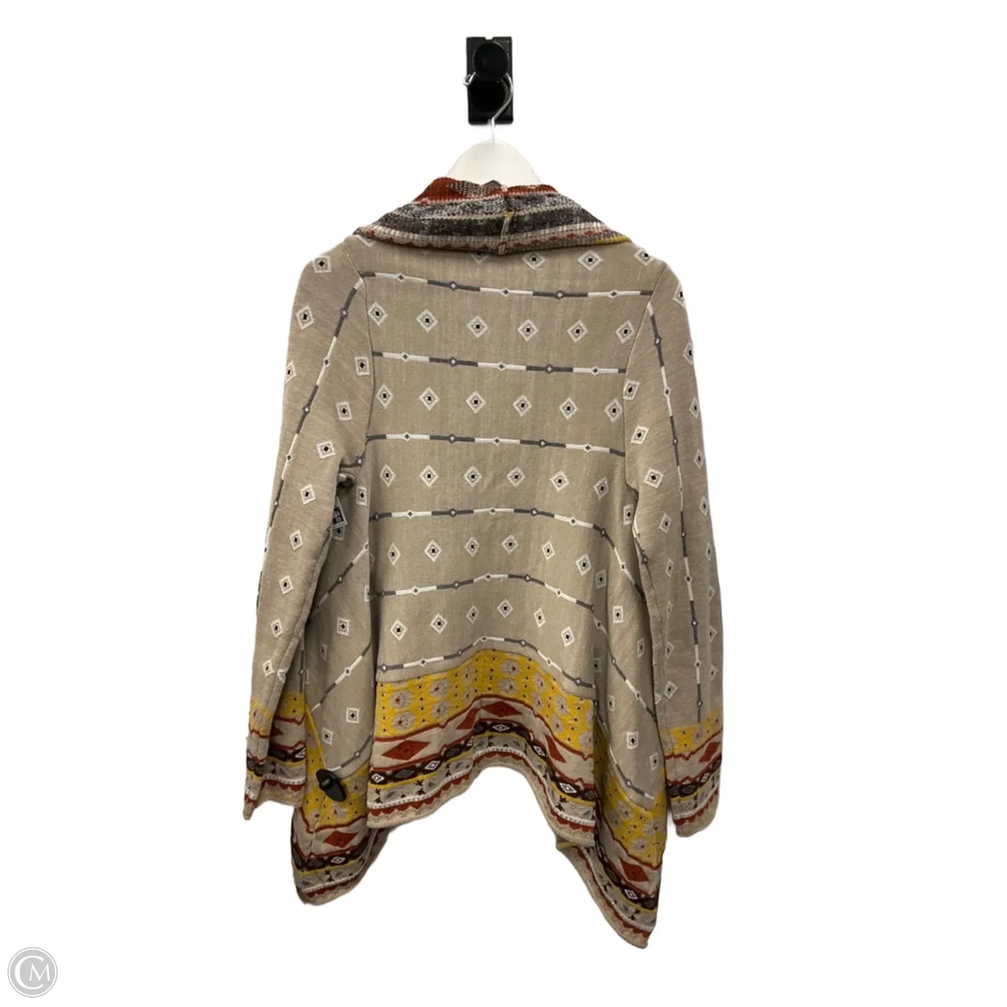 Sweater Cardigan By Freeway In Beige, Size: S