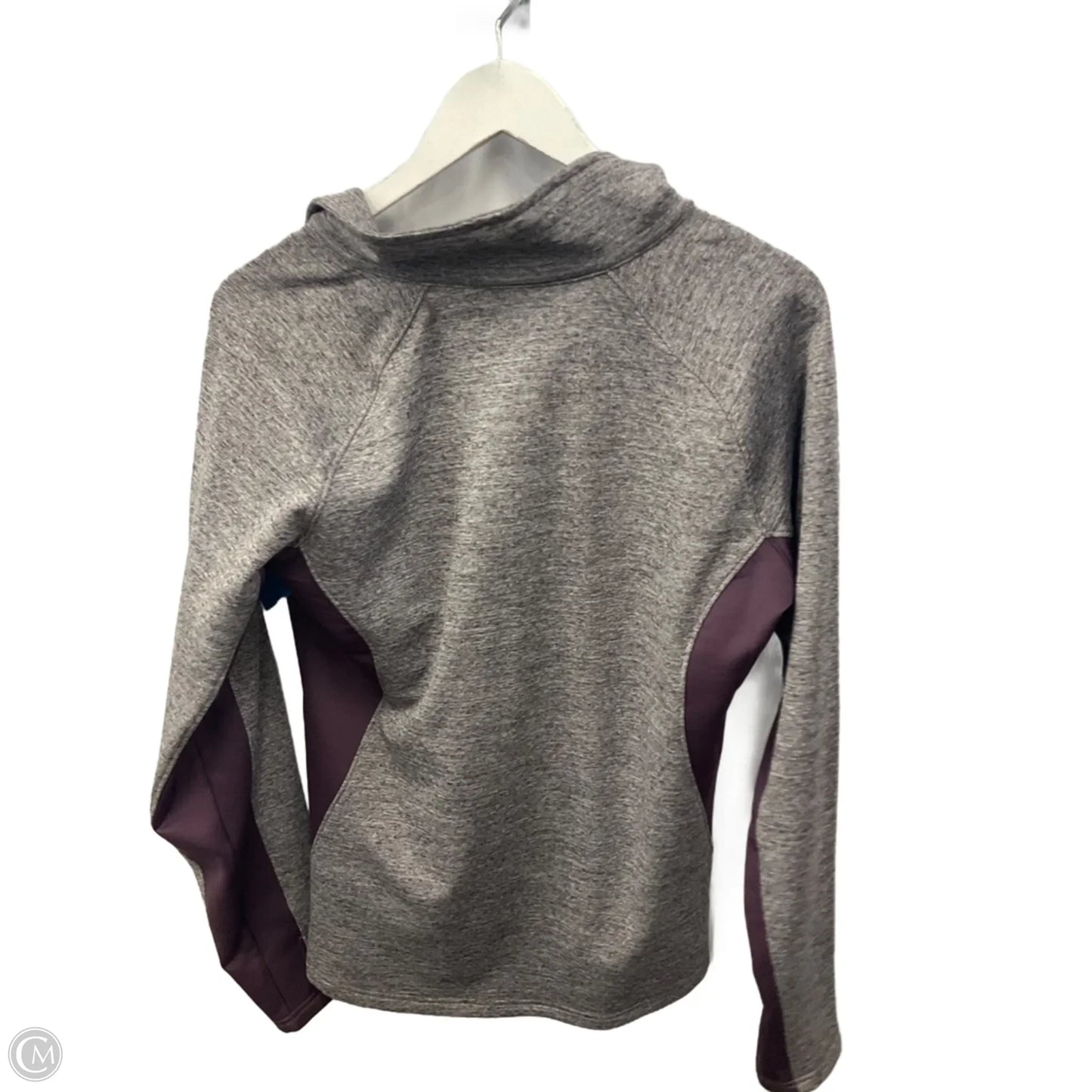Athletic Top Long Sleeve Collar By Columbia In Purple, Size: L