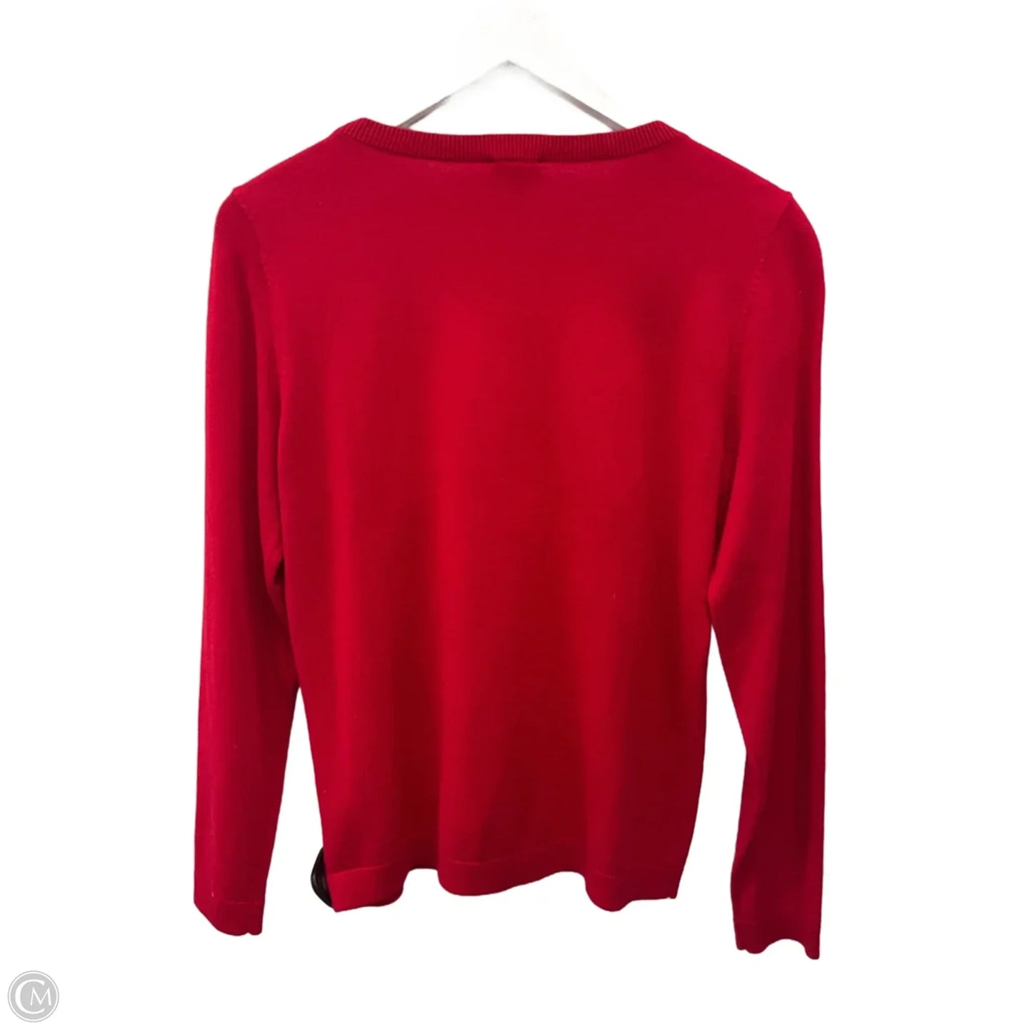 Top Long Sleeve By Talbots In Red, Size: S