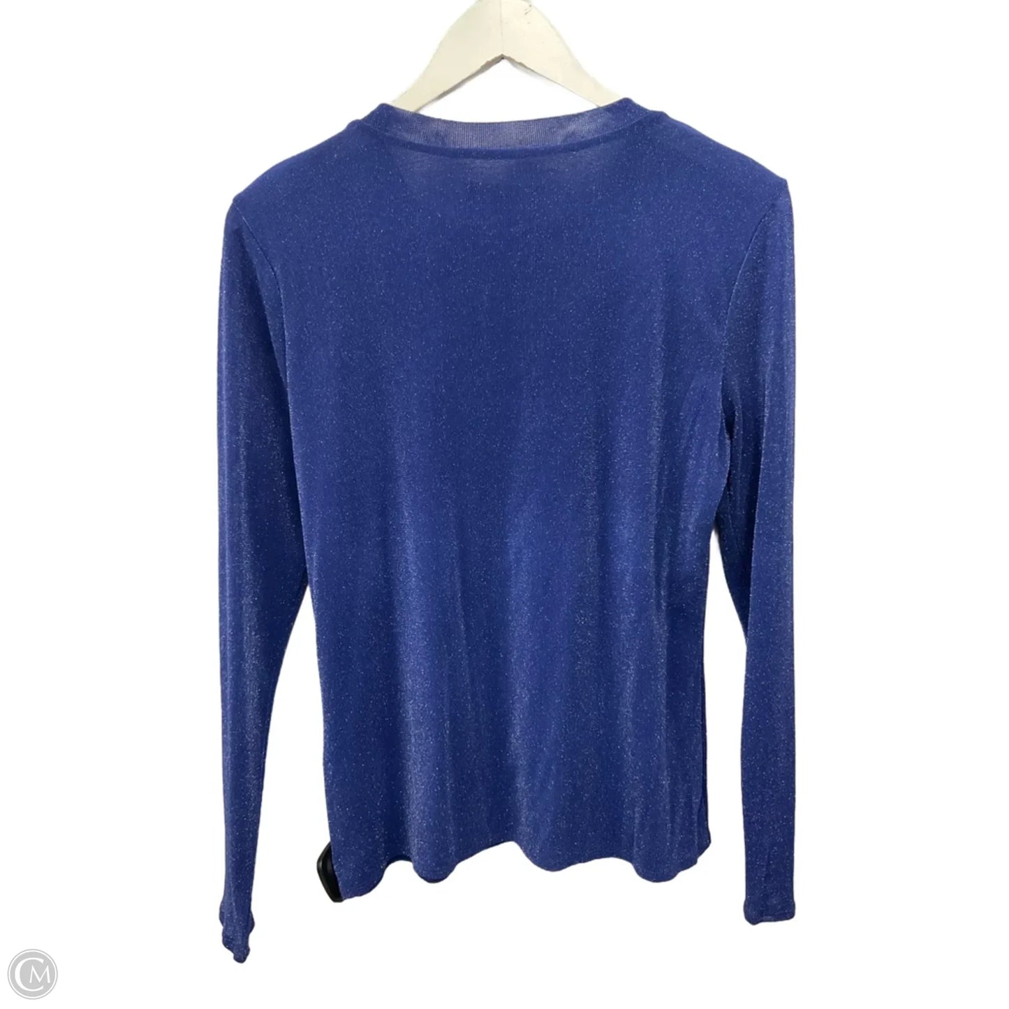 Top Long Sleeve By Inc In Blue, Size: L