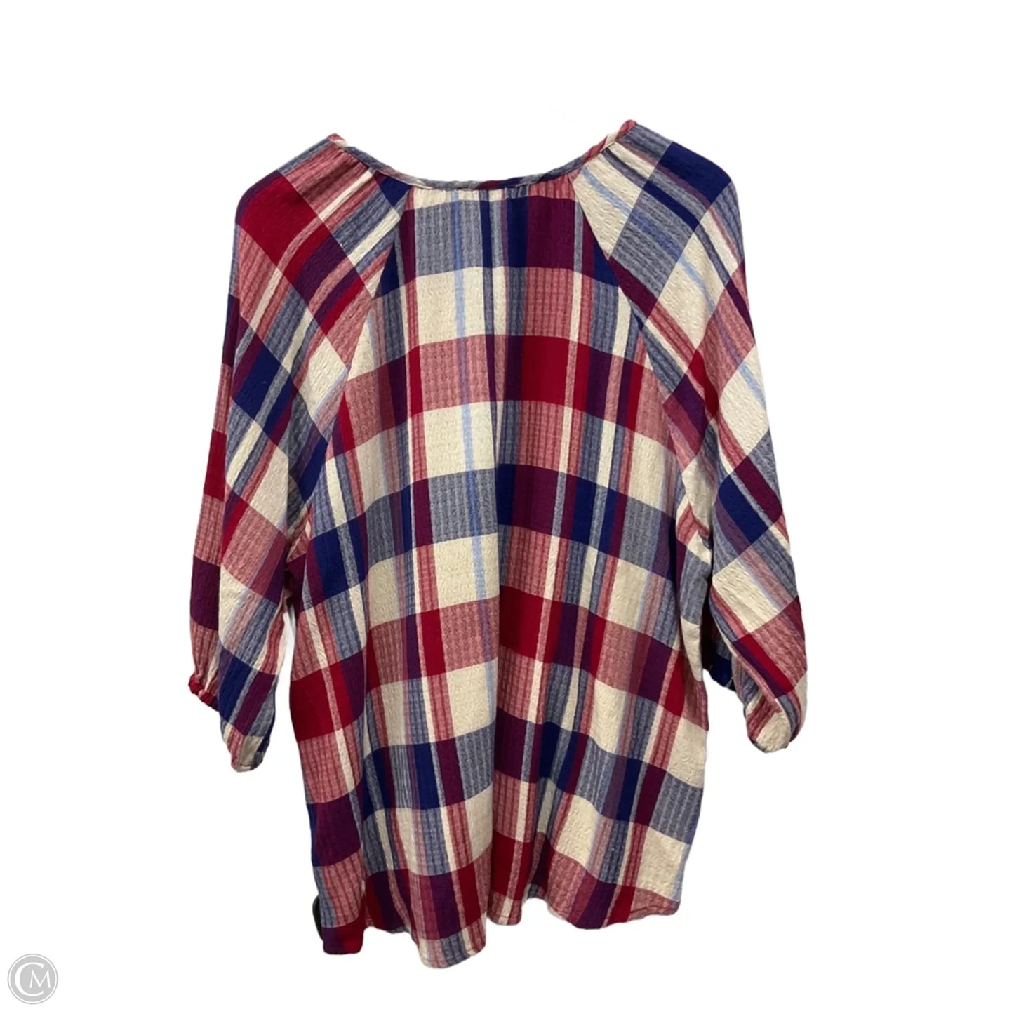 Top 3/4 Sleeve By 89th And Madison In Blue & Red & White, Size: Xl