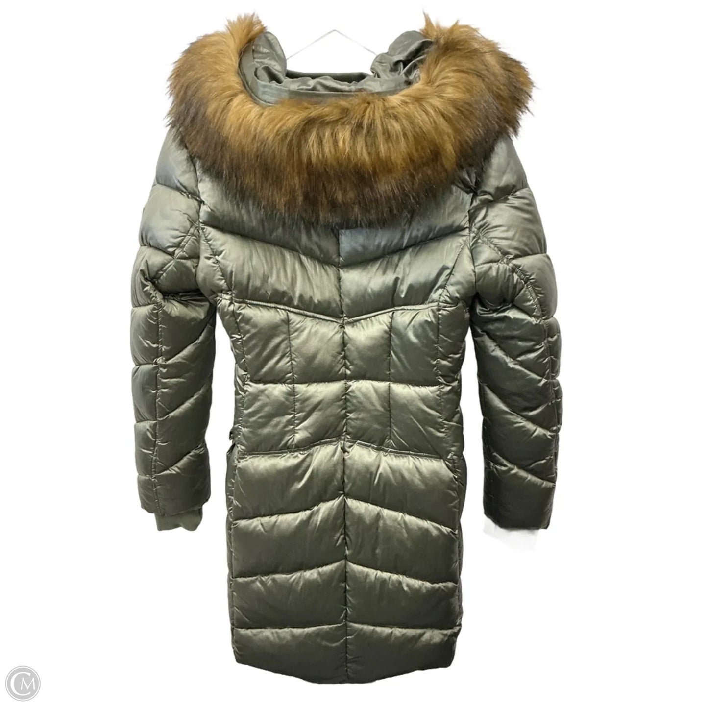 Coat Puffer & Quilted By Guess In Green, Size: M
