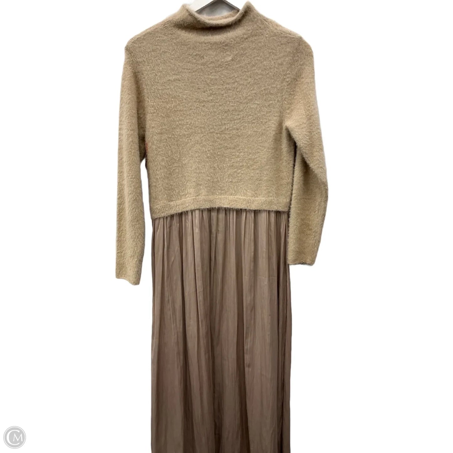 Dress Casual Midi By Anthropologie In Rose Gold, Size: M